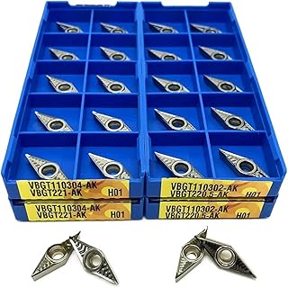 Indexable Carbide Lathe Tool 10pcs VBGT110302 VBGT110304 AK H01 Aluminum Internal Turning Tool CNC Lathe Tools (Size : VBGT110304 AK H01)