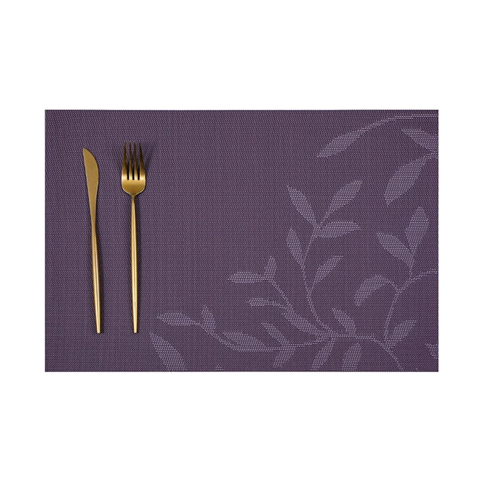 Set de table rectangulaire violet pour des dîners conviviaux en famille