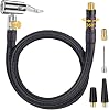 Upgraded Tire Inflator Hose Adapter with 360° Rotary End, 21