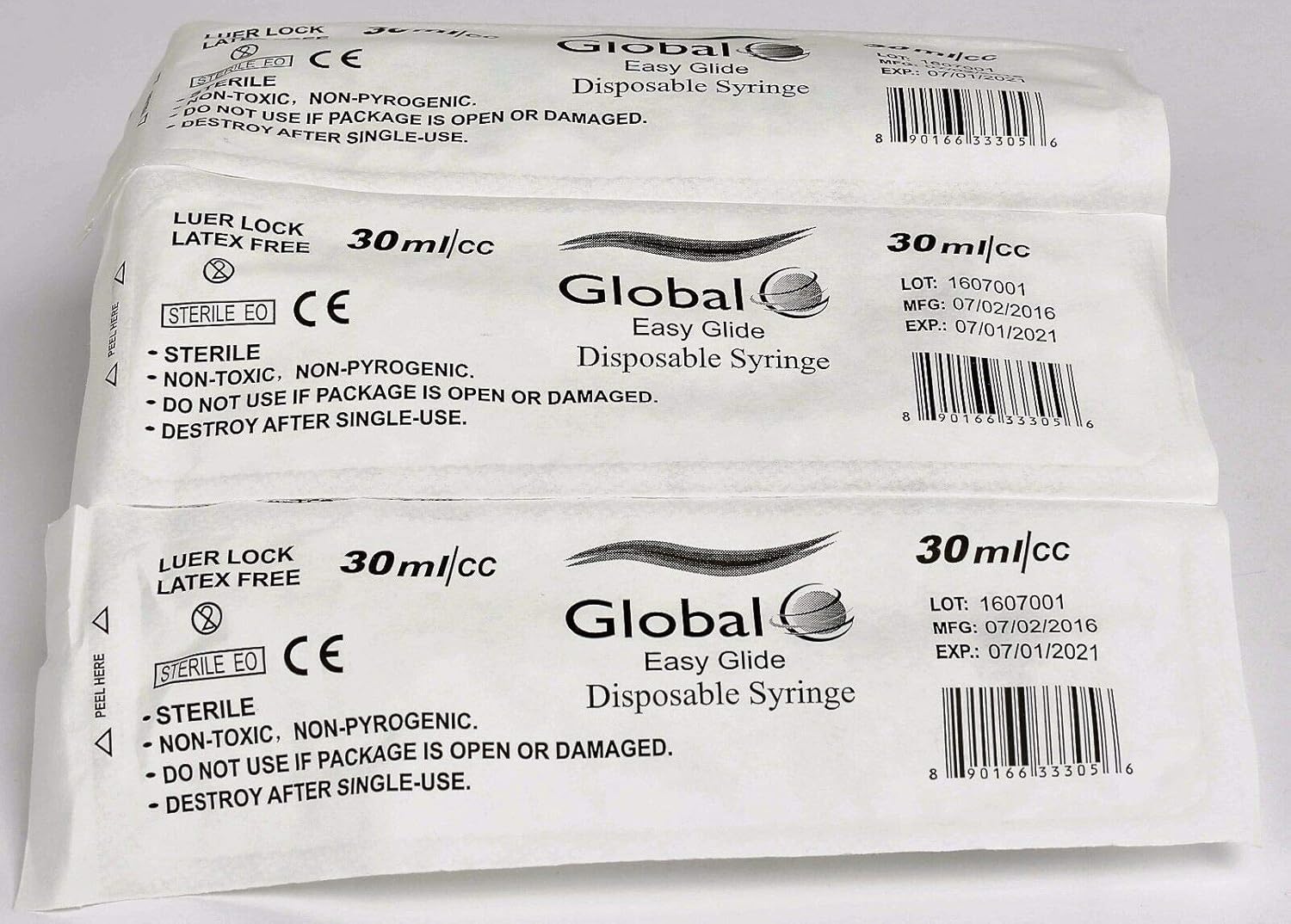 Buy Global Medical Products 30ml Syringe Sterile With Luer Lock Tip 50 Syringes By Global No Needle Individually Sealed Clear 30cc Online In Poland B095gx1yhv