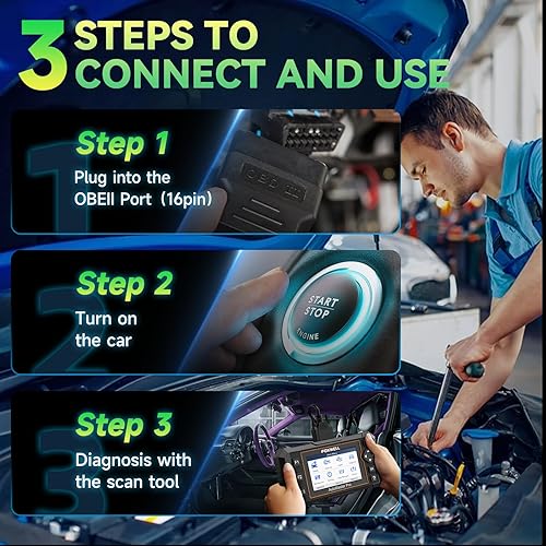 Miniatura 4 de FOXWELL NT614 Elite OBD2 escáner con 5 reinicios ABS sangradocalibración SASaceiteEPBacelerador + OBD2 OBD II 16 pines macho a hembra extensión de