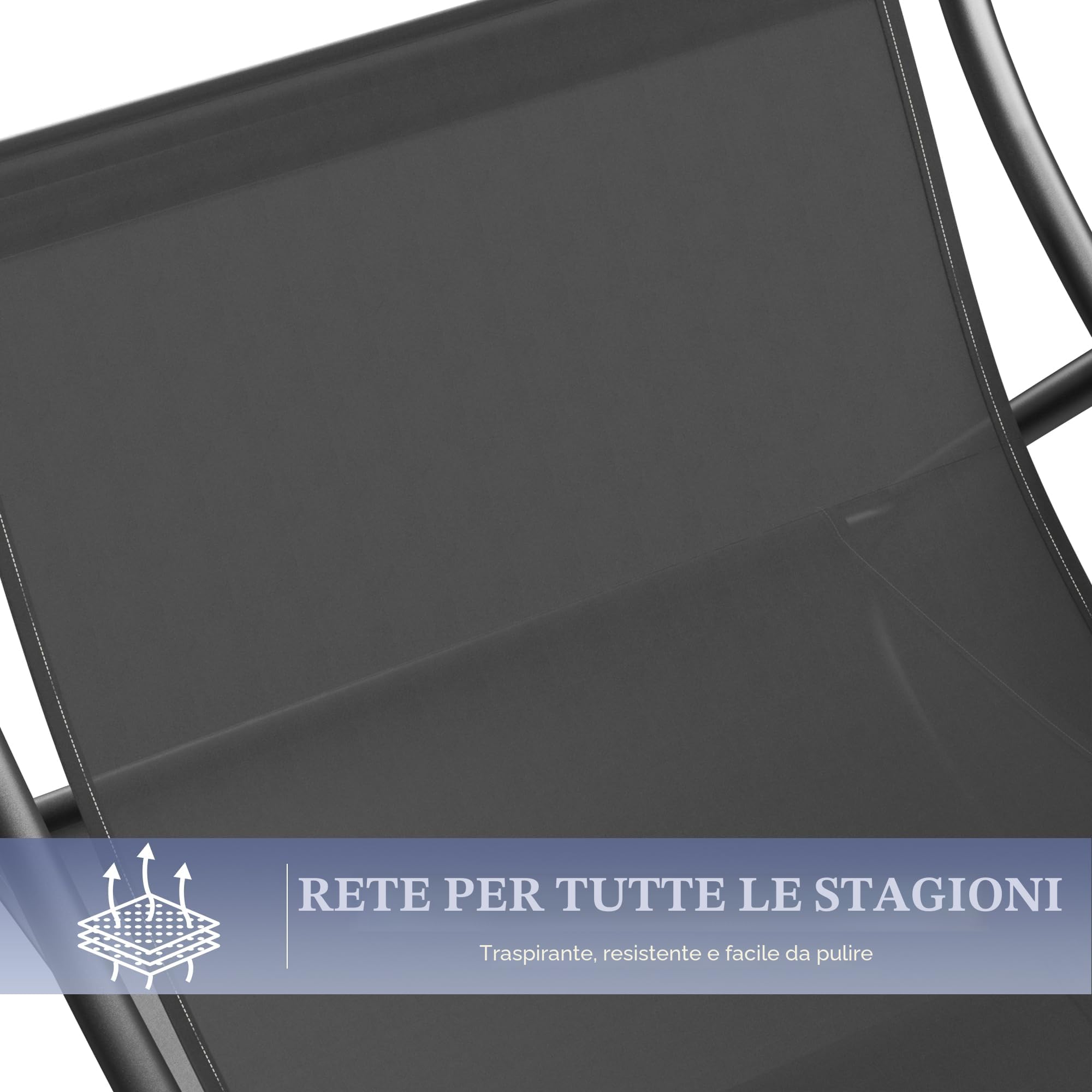 Sedia a Dondolo da Esterno Poltrona a Dondolo da Lettura con Poggiapiedi Poltrona Salotto con Cuscino Imbottito, Portata 150 kg, per Salotto Terrazza Camera