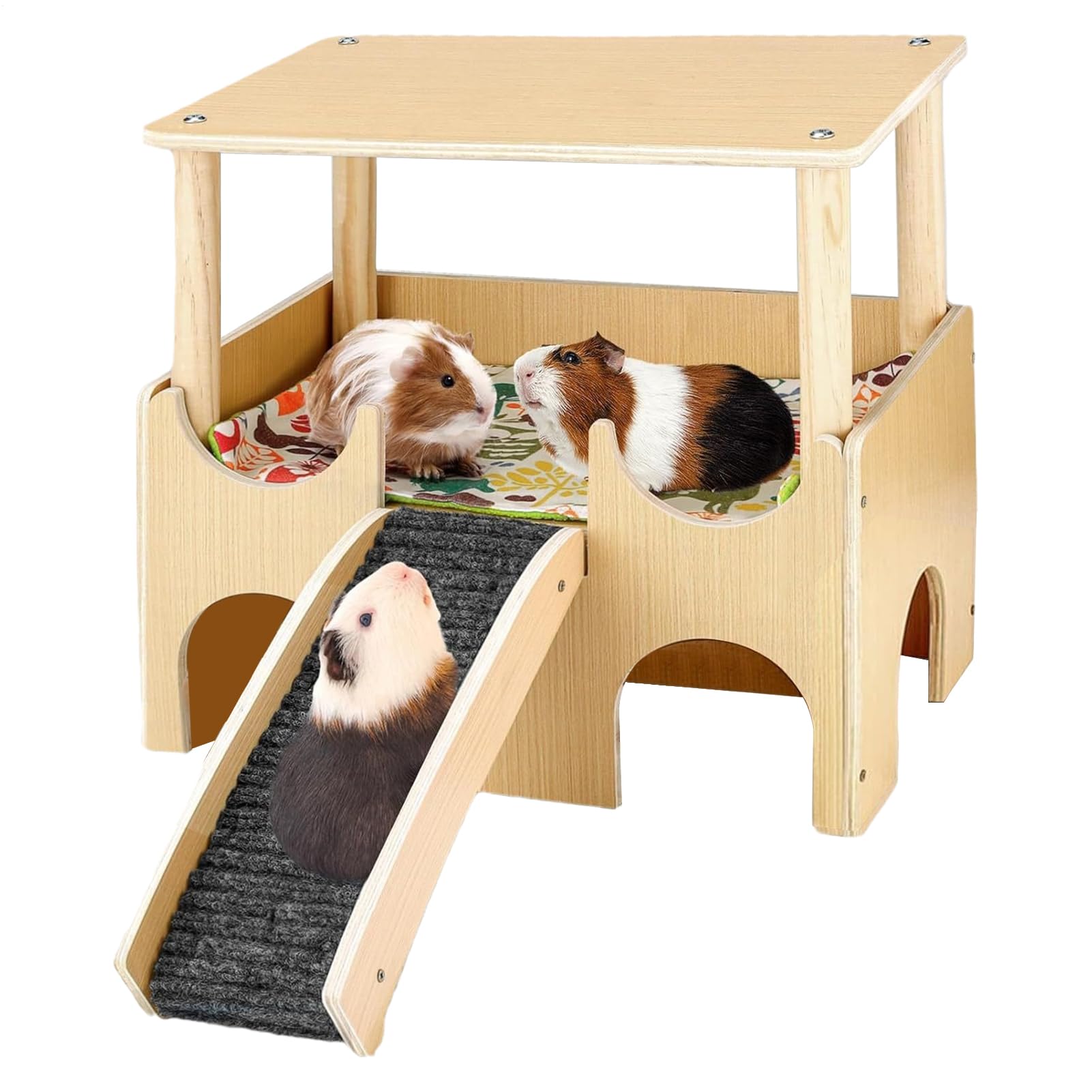 Casa di Criceto in Legno, Canca Chinchilla Giochi per criceti in Legno a | per gabbia di cincillà, arredamento 'habitat con , per giocattoli per piccoli animali, forniture per animali
