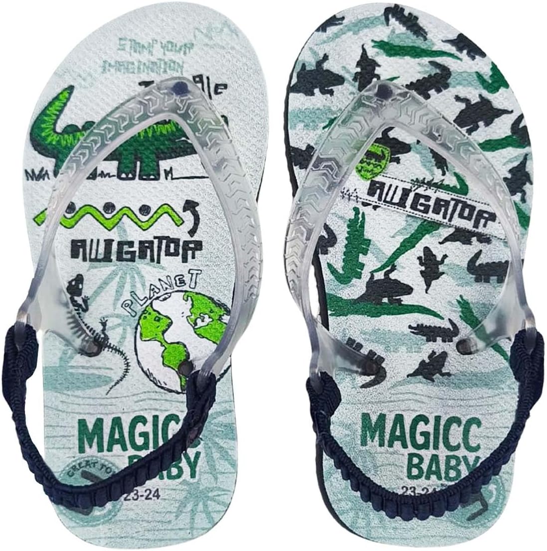 Chinelo Bebê Magicc Baby Sandália Infantil Jacaré Meninos