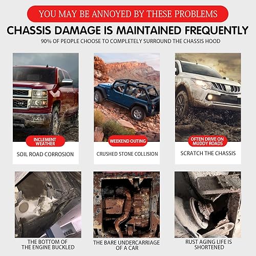 Miniatura 5 de Protectores de motor para Honda Accord 2008 2009 2010 2011 2012 Sedan 4 puertas y 2.4L delantero motor protector contra salpicaduras adecuado para