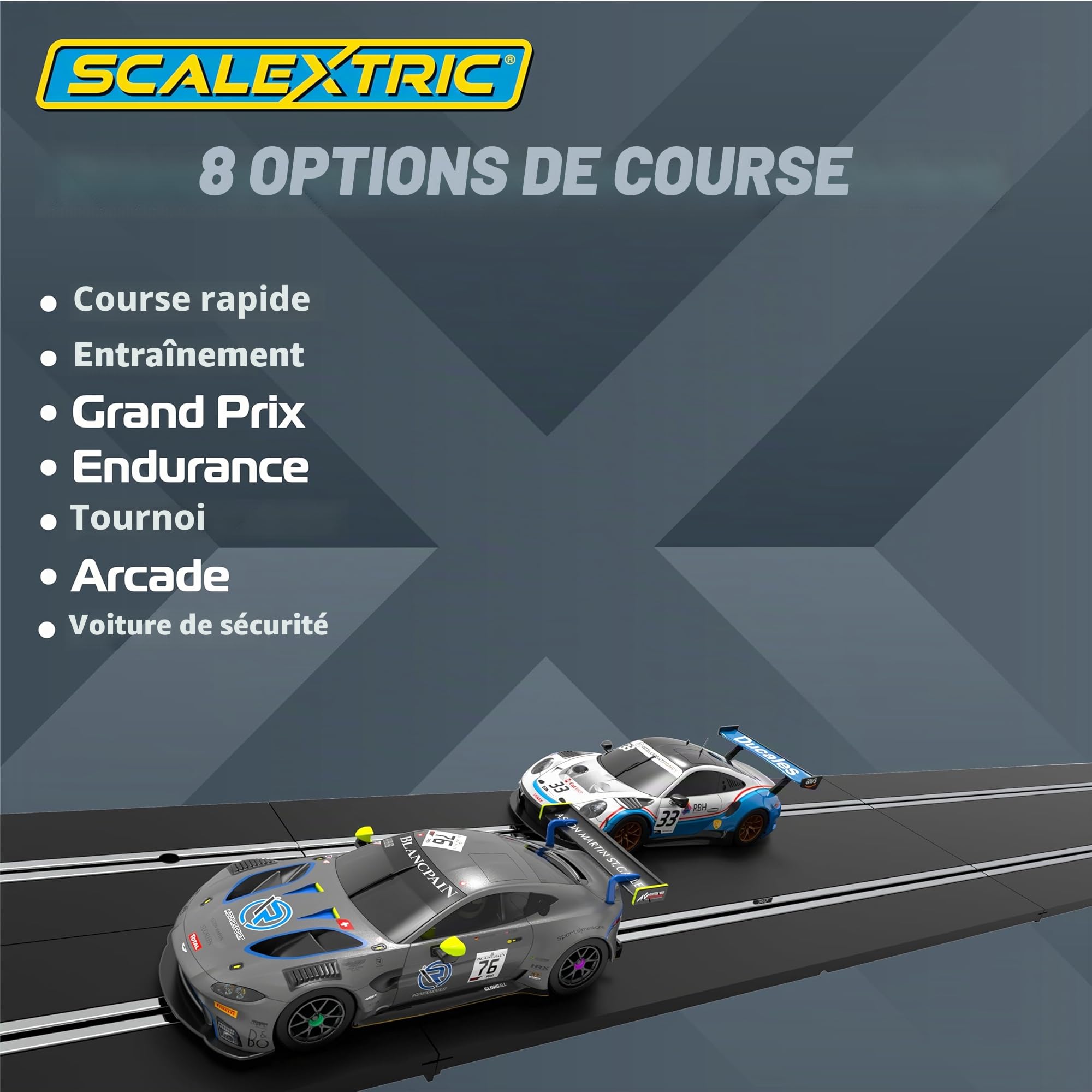 Scalextric Ensembles de Pistes de Course numériques pour Enfants – Arc AIR : World GT Race Set – Circuit de Course électrique contrôlé par Application pour Enfants à partir de 8 Ans, Pistes de Course