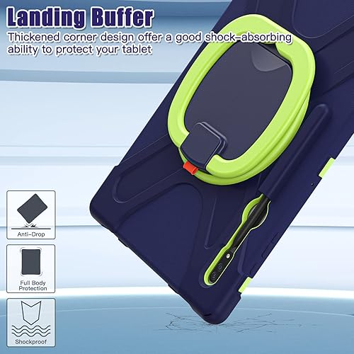 Miniatura 261 de Funda resistente para Galaxy Tab S10 Ultra 2024/S9 Ultra 2023/S8 Ultra 2022, funda híbrida resistente con soporte para bolígrafo S, funda a prueba