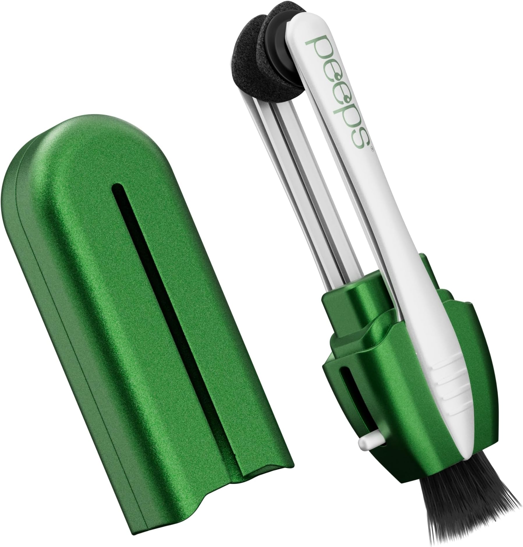 Carbon Klean Peeps Eyeglass Lens Cleaner - Efficient and Durable Carbon Microfiber Technology - Exclusively Used by NASA - 500 Uses (Green Soft Touch)