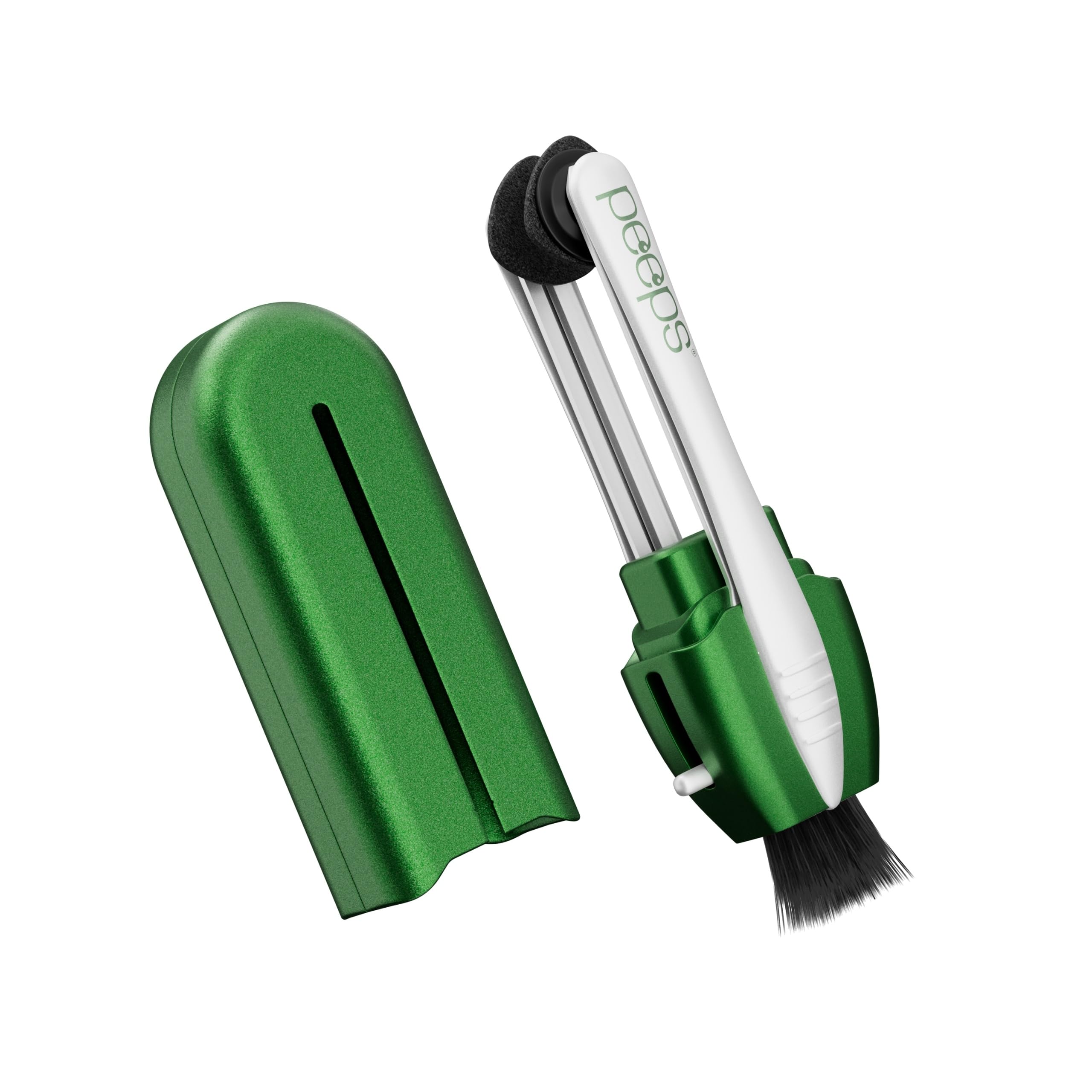 Carbon Klean Peeps Eyeglass Lens Cleaner - Efficient and Durable Carbon Microfiber Technology - Exclusively Used by NASA - 500 Uses (Green Soft Touch)