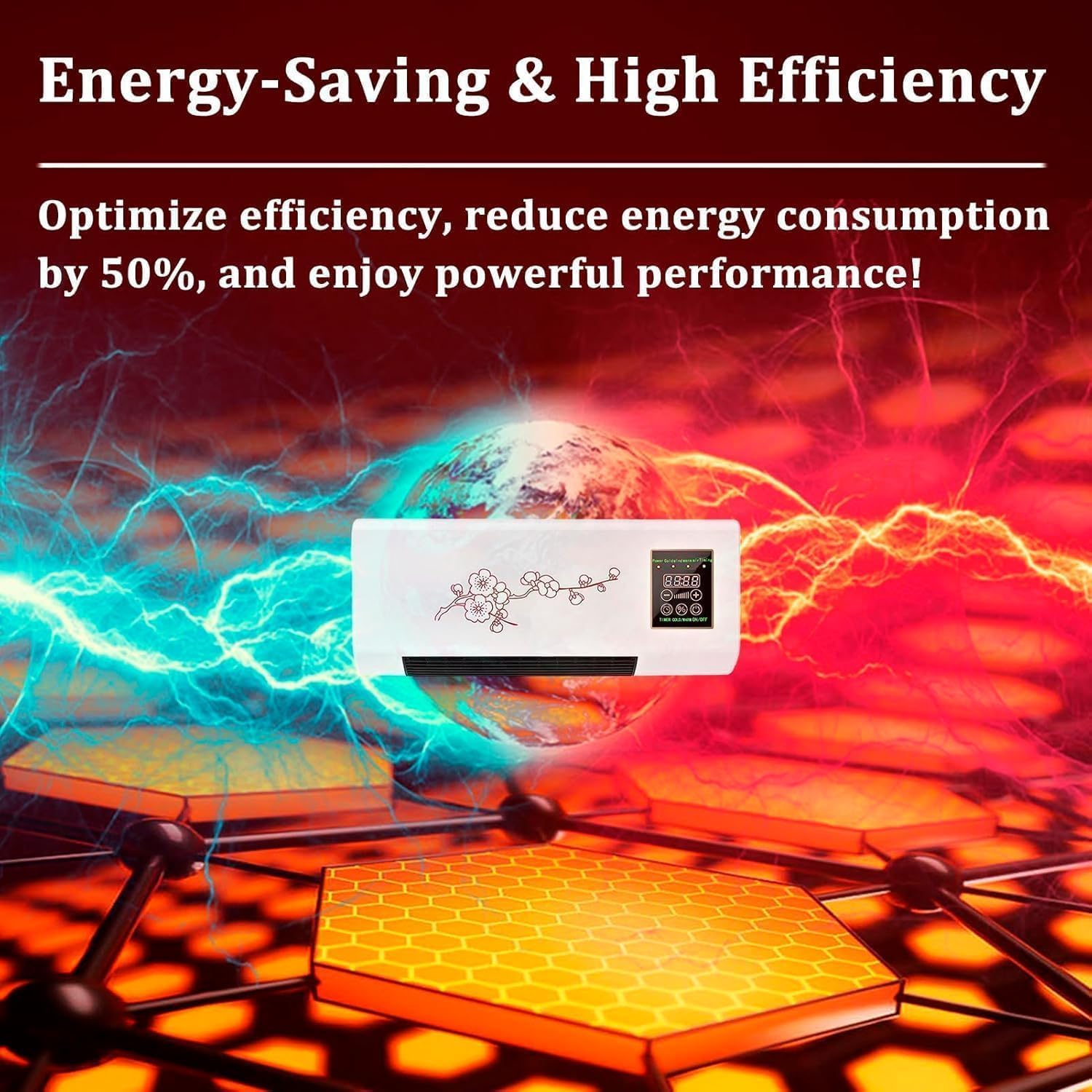 Climafy Air Conditioner, Portable Climafy Air Conditioner Split Max, 110V 12000btu Wall Mounted Air Conditioner With Remote Control, Cooling & Heating, for Home, Office (C)