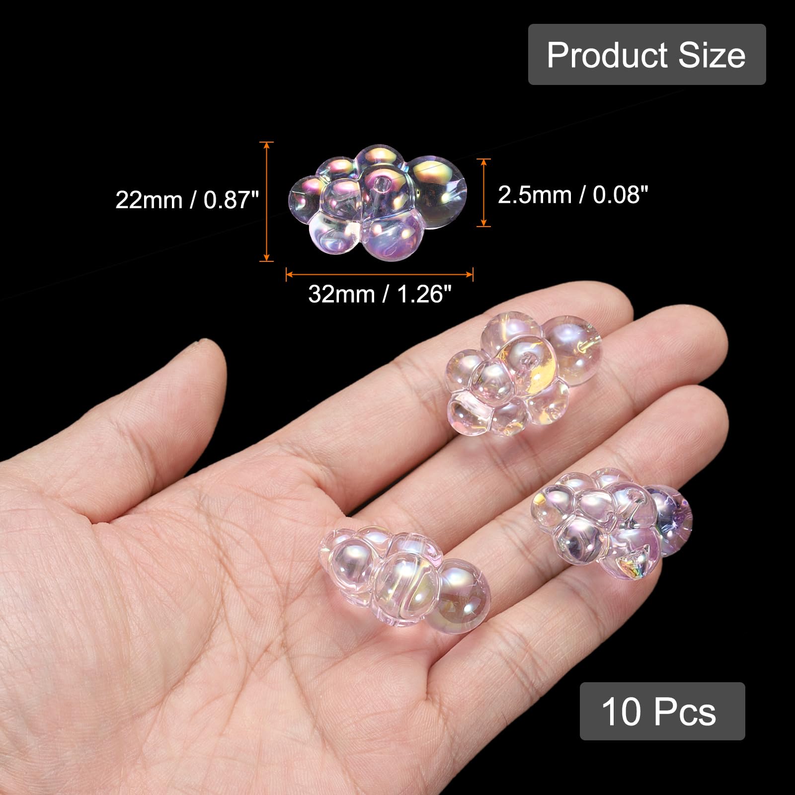 CoCud Bubble Clusters for Miniature Dollhouse Bathtub 1:16 Scale Acrylic Purple Bubbles - Image 2