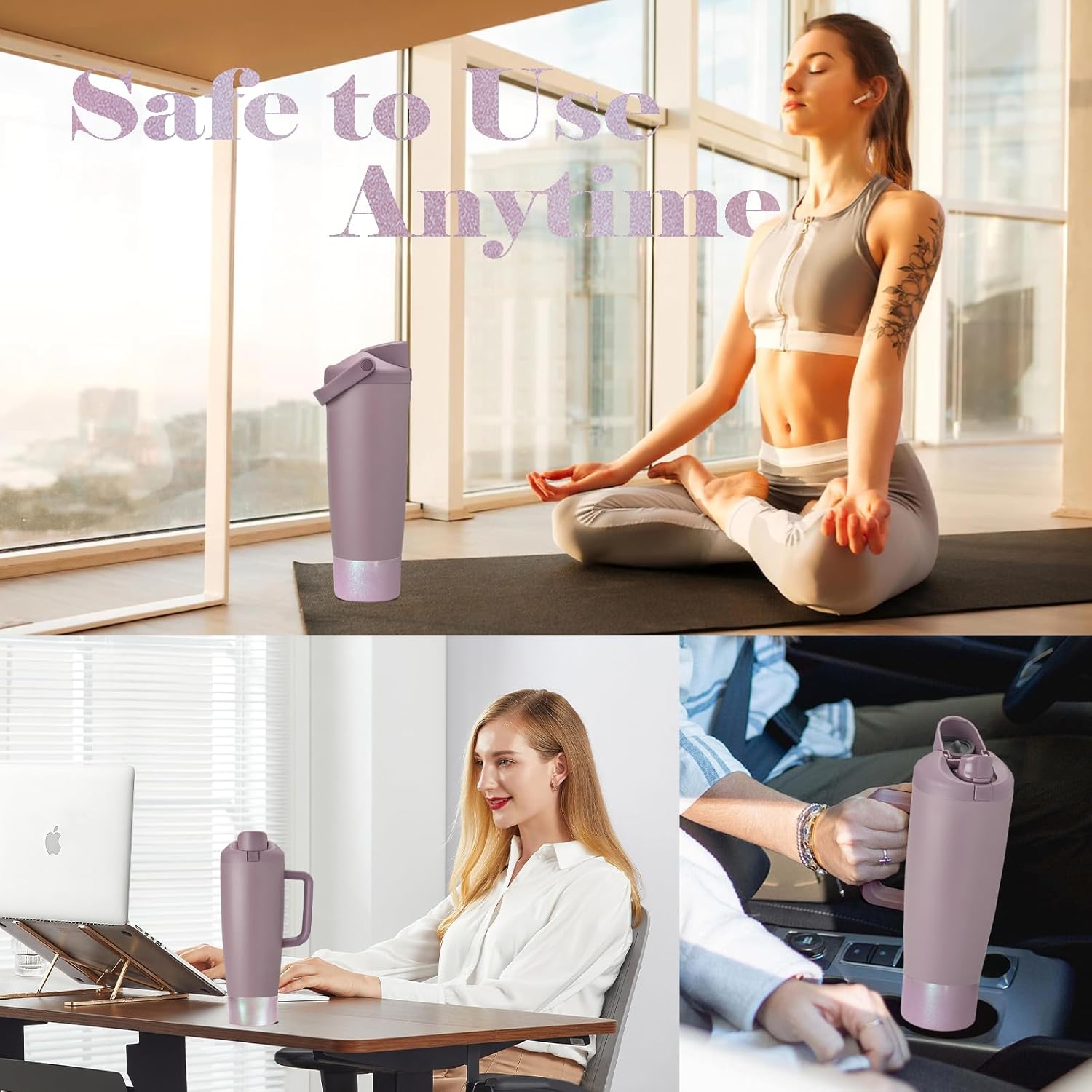 Glossy Gradient Silicone Boot Compatible with Owala 30 40 oz FreeSip Sway & Tumbler, Chameleon Metallic Glitter Bottom Cover, Anti-Slip Sleeve for Water Bottle Accessories, BPA-Free (Spring Revival) - Image 7