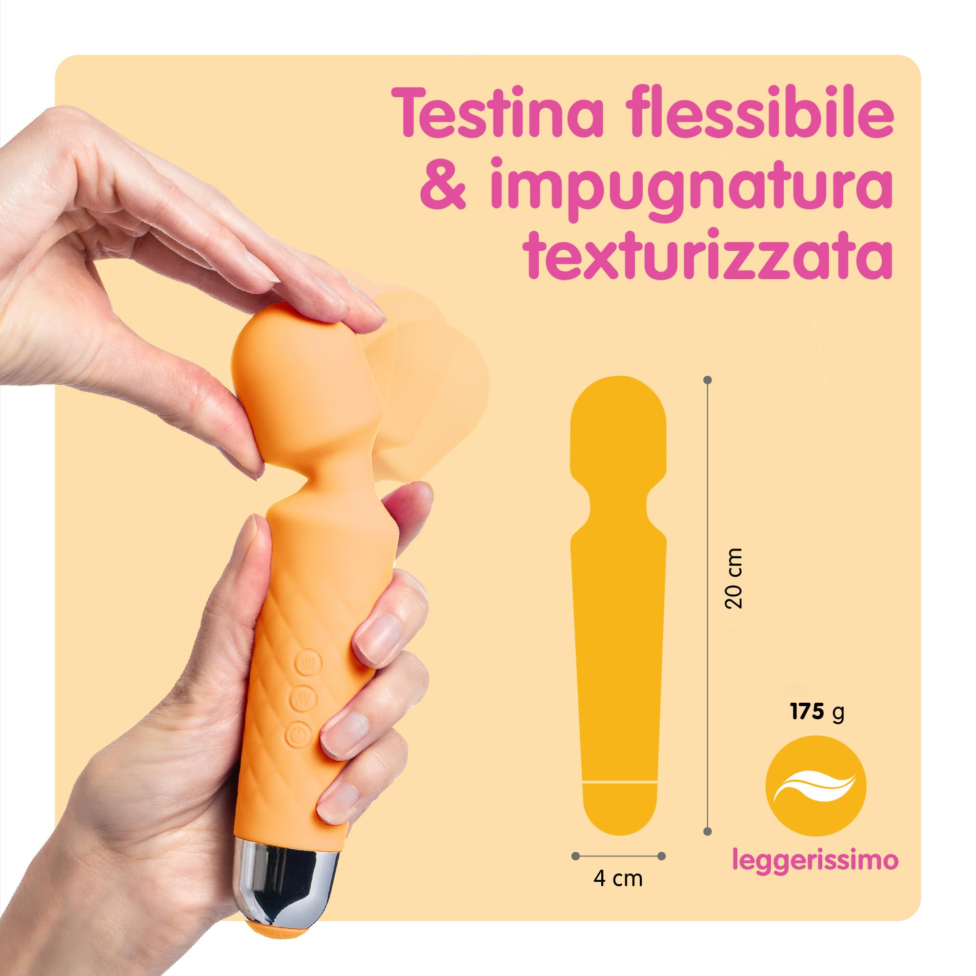 Vibratore Sessuale per Donna - Massaggiante Personale Con 8 Velocità e 20 Modalità - Stimolatore Punto G - Dildo vibrante, Vibratorepunto squirt, Giocattoli Sessuali - Oliver James (Pesca)