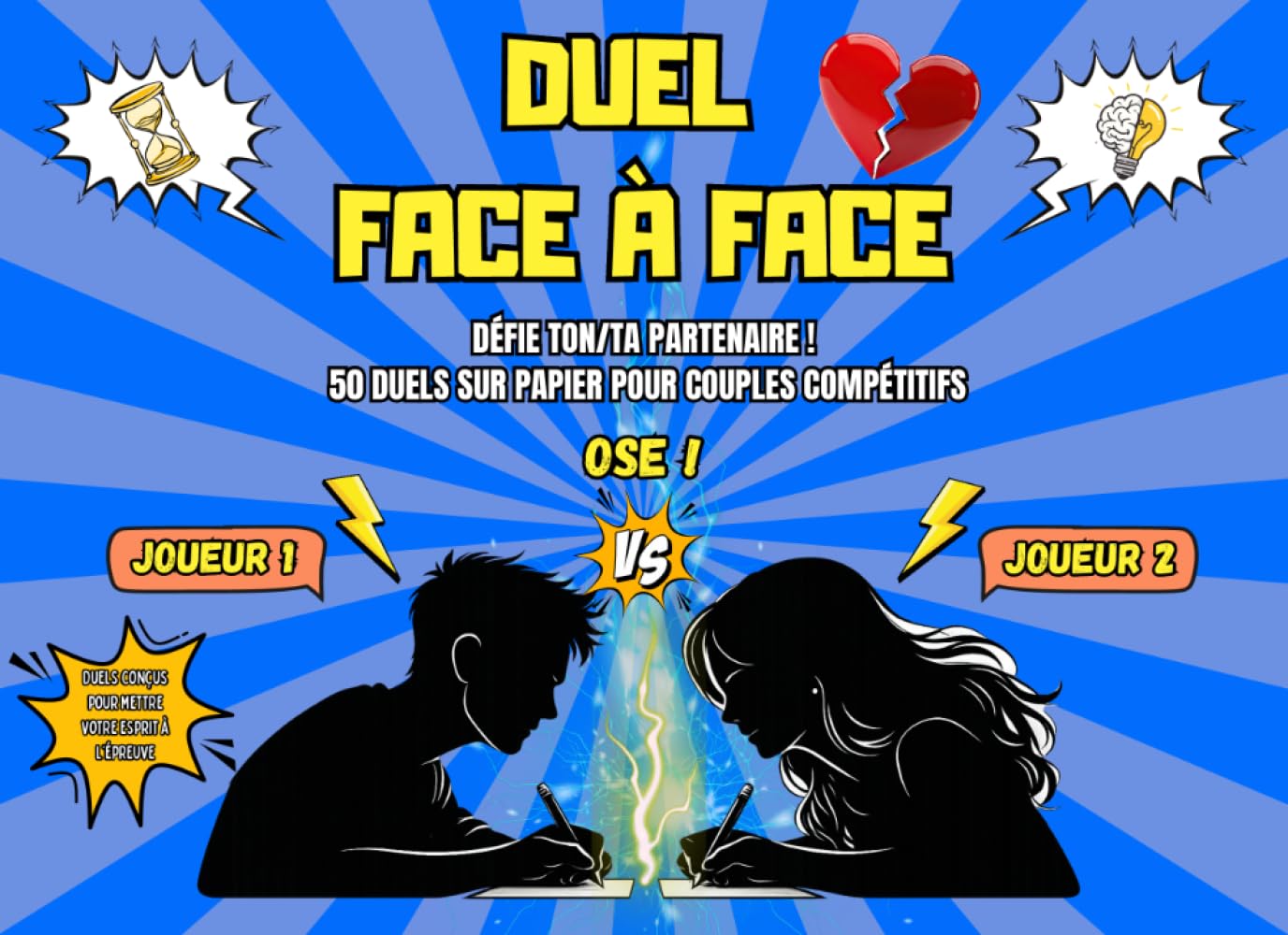 Duel Face à Face: 50 jeux pour couples face à face pour rire et se défier – jeu à deux au stylo, idée cadeau originale pour votre partenaire