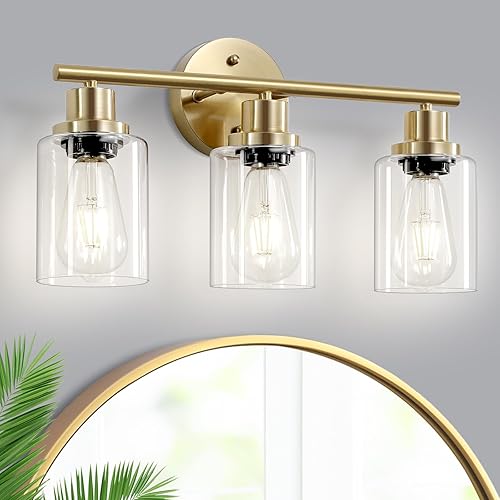 Miniatura 22 de Luces de Tocador de Níquel Cepillado de 4 Luces para Espejo, Accesorios de Iluminación de Baño con Pantalla de Vidrio Blanco Lechoso Texturizado,