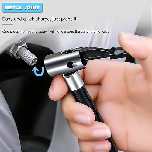 Miniatura 8 de Mobestech Compresor de aire eléctrico, inflador portátil con medidor de presión digital, cilindro, bomba de aire para automóviles, motocicletas,