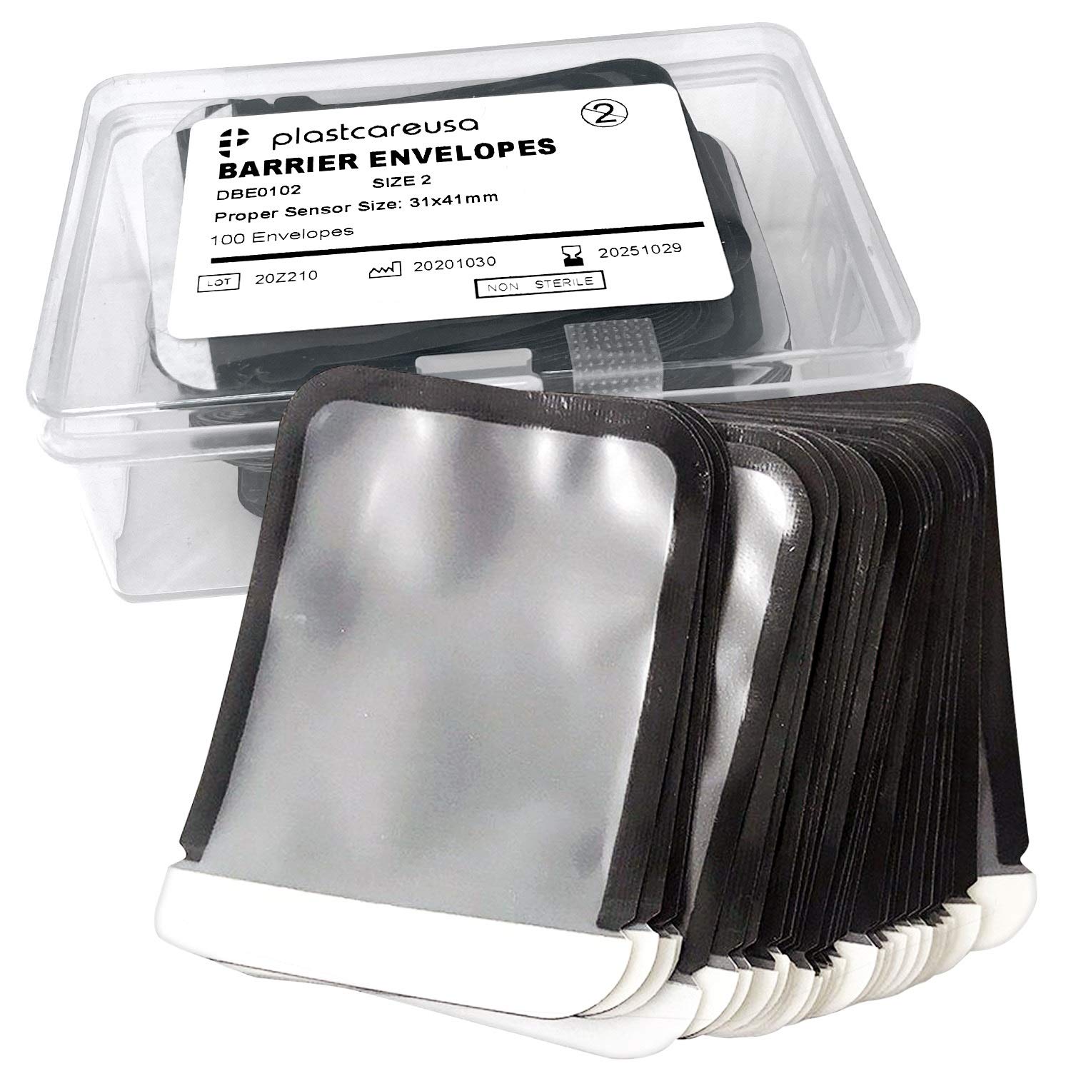 1000 Size 2 Barrier Envelopes for Dental X Ray Digital Phosphor Plate Sensor, 10 Boxes