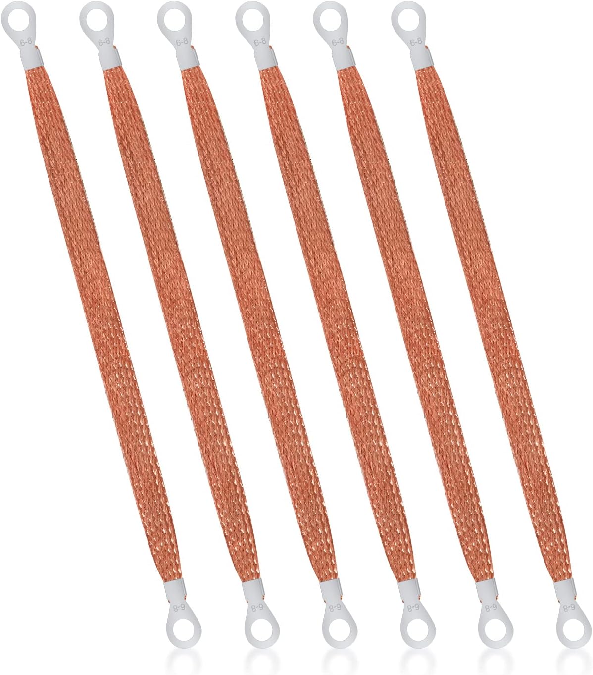 6PCS Automotive Ground Strap Kit, Universal Braided Ground Strap Car