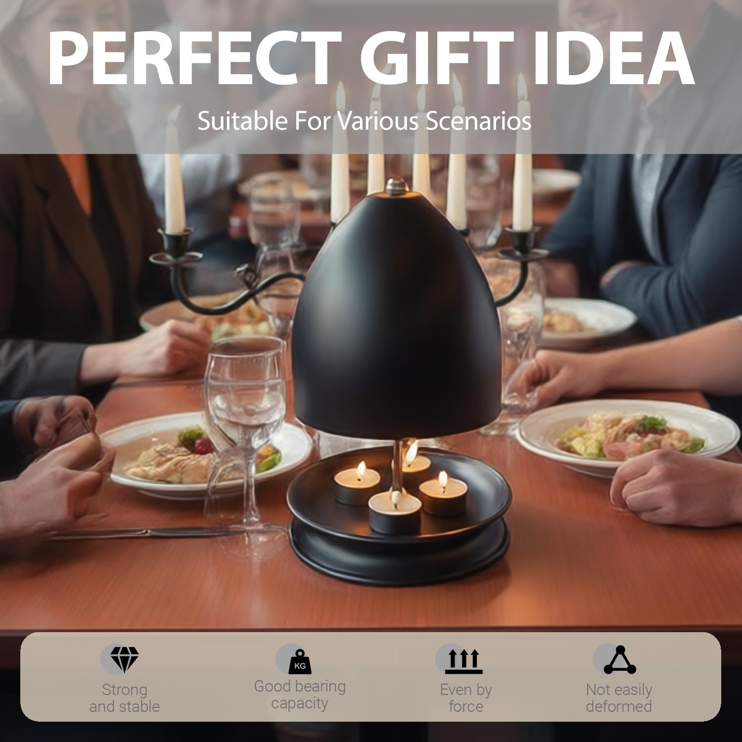 Multifunctional Iron Tea Light Candle Heater - Durable Metal Design with 4/6-Candle Capacity, Multi-Use Radiator for Home, Office & Living Room, Ideal Gift for Home Decor