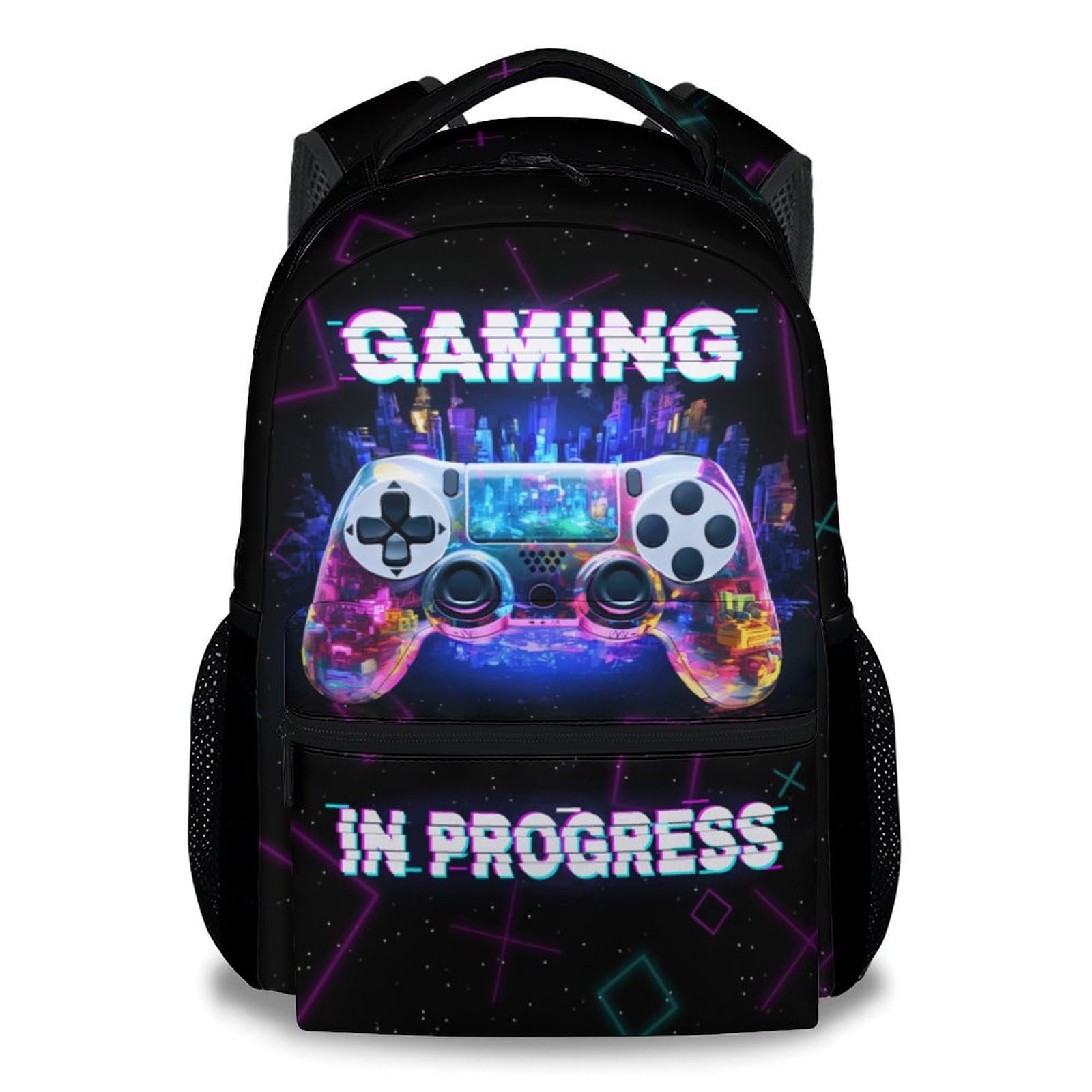 COZYAURA Boys Backpack - 17 Inch Large Capacity Gamer Bookbag - Lightweight Kids' Gamepad Backpacks for Elementary & Travel