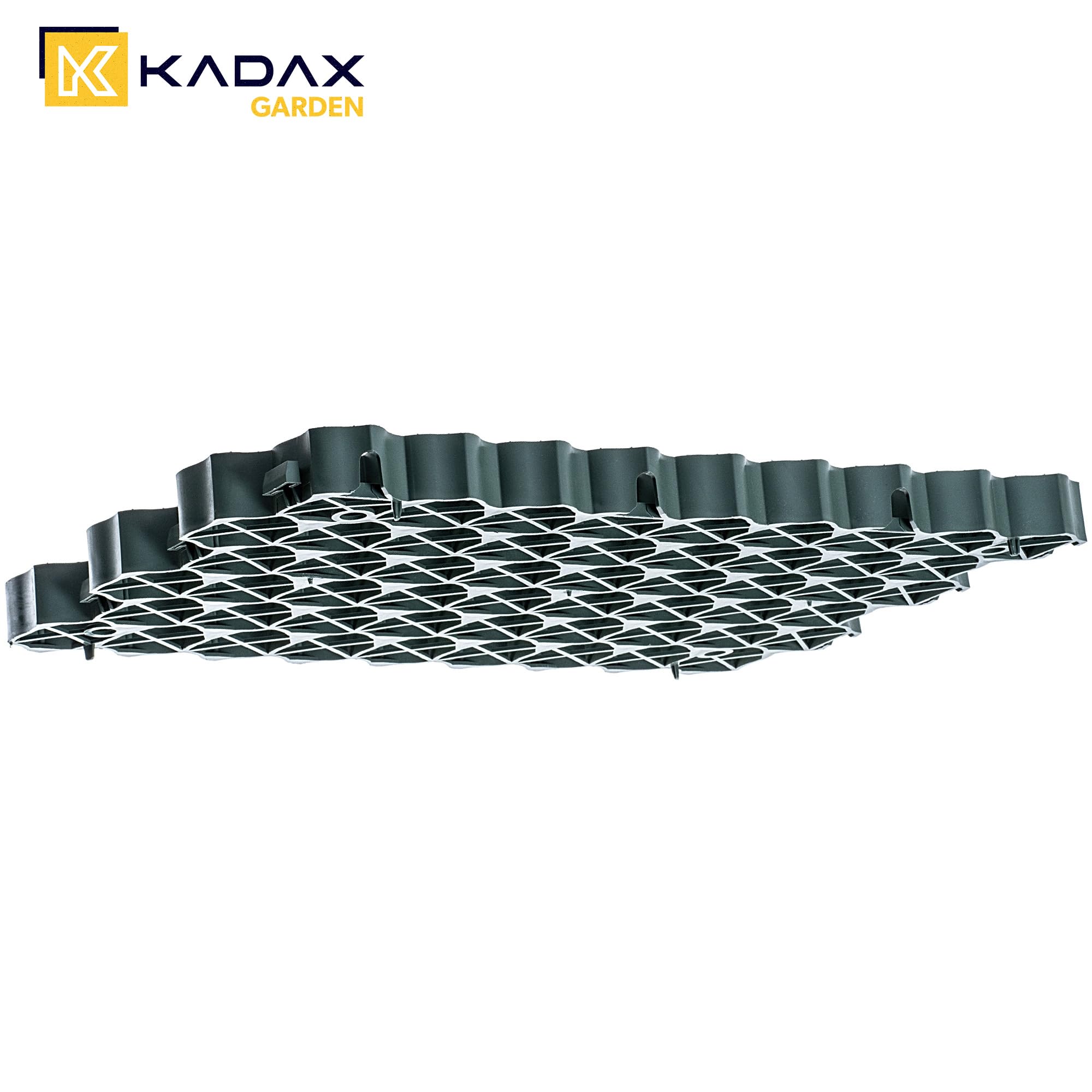 KADAX Placas de plástico, 60 x 40 cm, 6 m˛, 2 Colores, Capacidad de Carga de hasta 1000 toneladas, Rejilla de césped con Puntos Antideslizantes, (Verde, Rectangular, 24 Unidades)