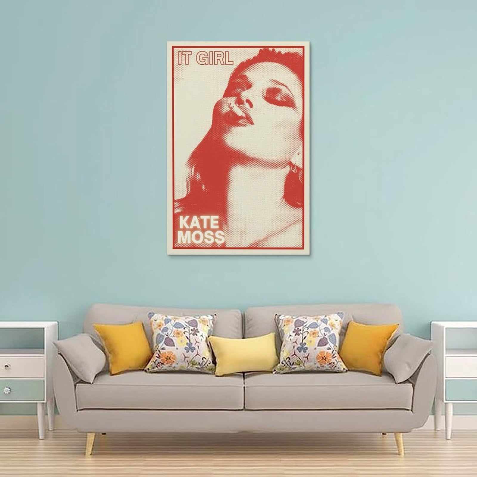 DFVBNH Kate Moss Vintage Aesthetic Poster Super Model Poster