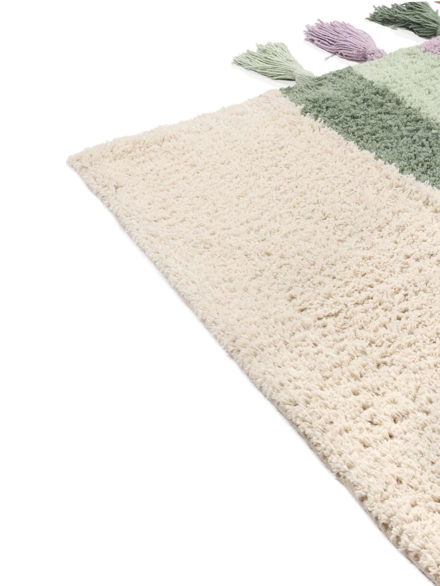 RugVista Rainbow, Tapis pour Enfants, Modernes Enfants, 100 x 160 cm, Rectangulaire, Poil Ras, Chambre d'enfant, Lavage en Machine, sans Produits Chimiques Dangereux, Off Blanc/Multi