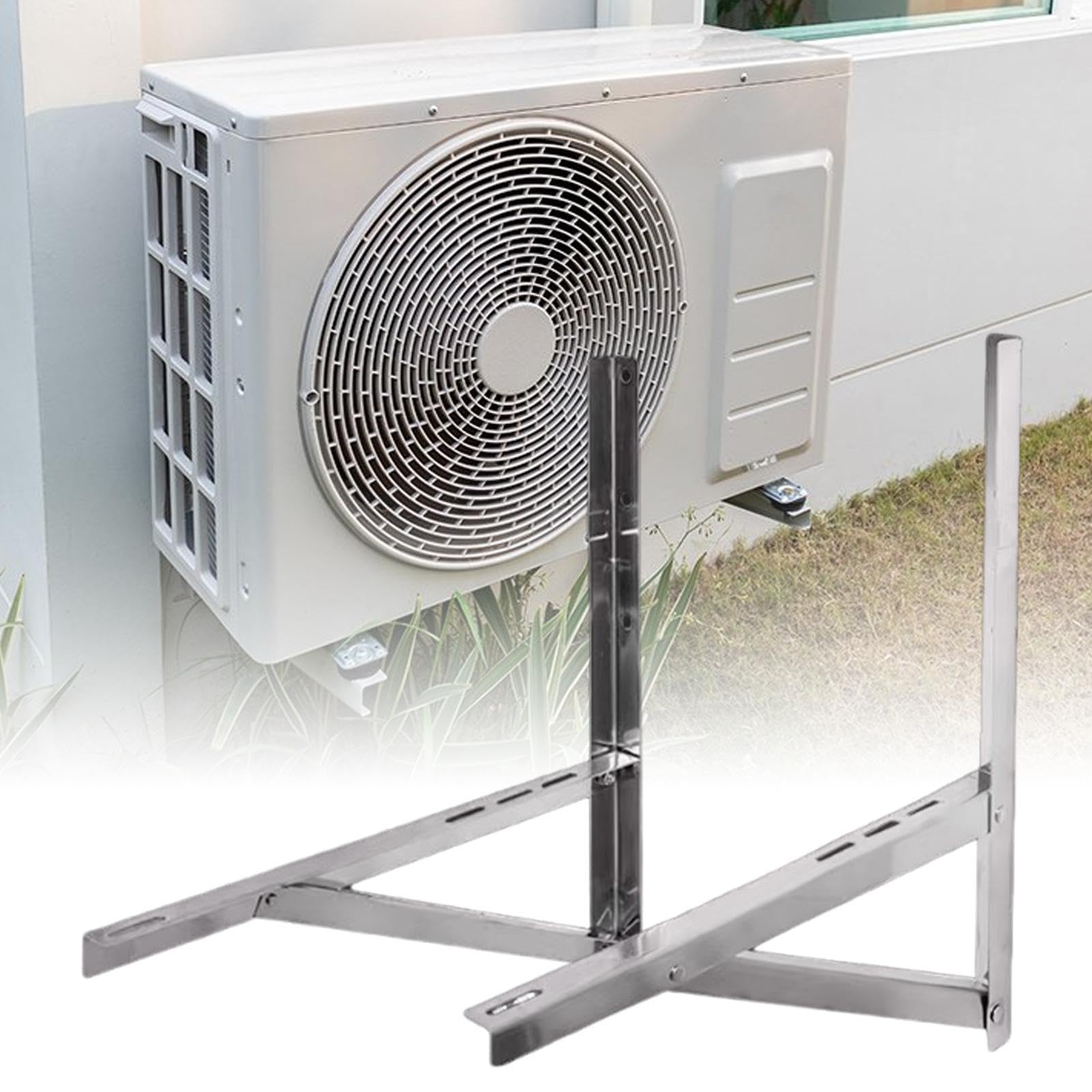Supporto per condizionatore d'aria da Parete in Acciaio per Climatizzatore | da parete per unità esterna mini split per condensatore senza condotti mini split riscaldatore esterno