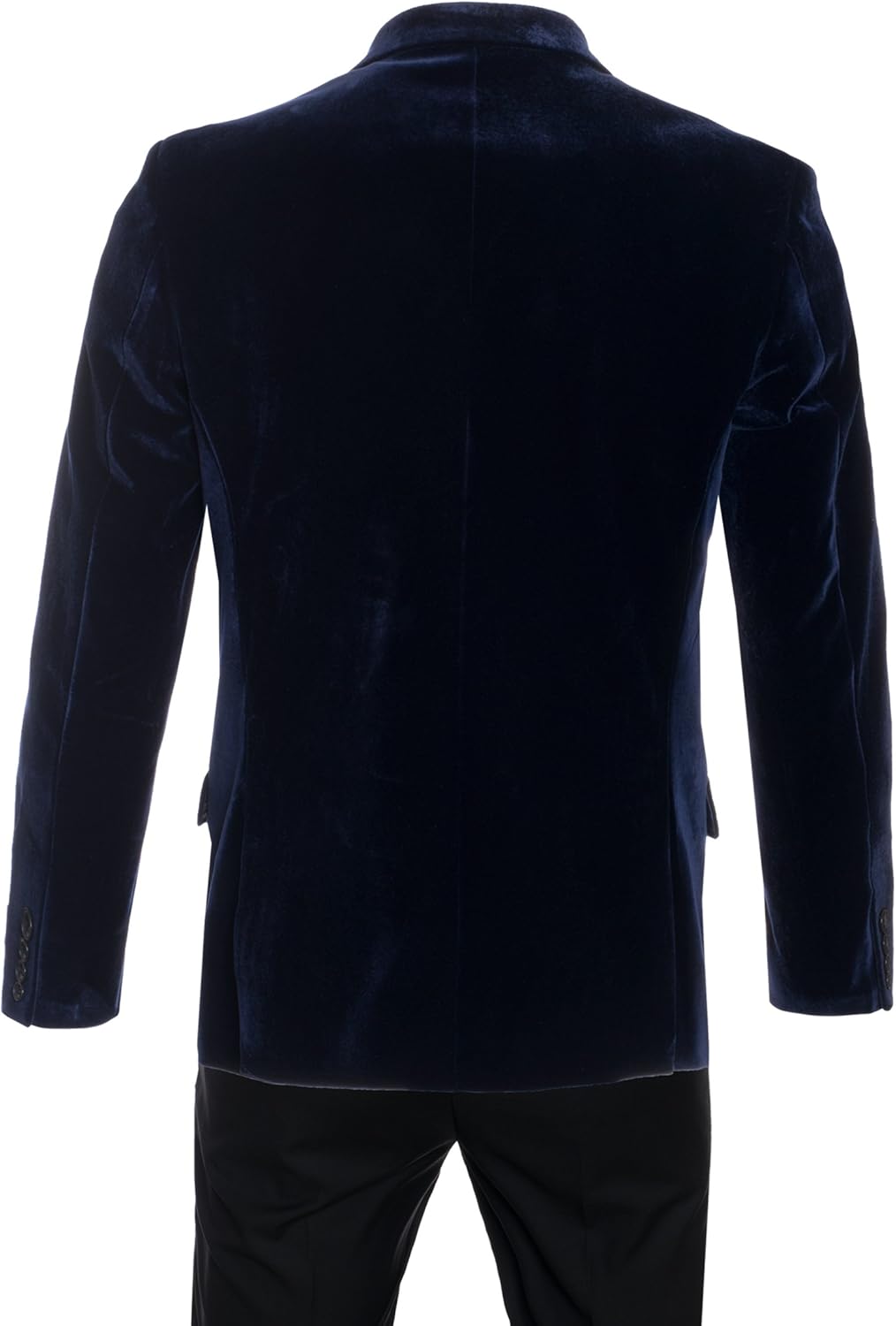 Premium Slim Fit Velvet Tuxedo Blazers-Dinner Jackets-Many Color (40 Long, Navy Velvet)