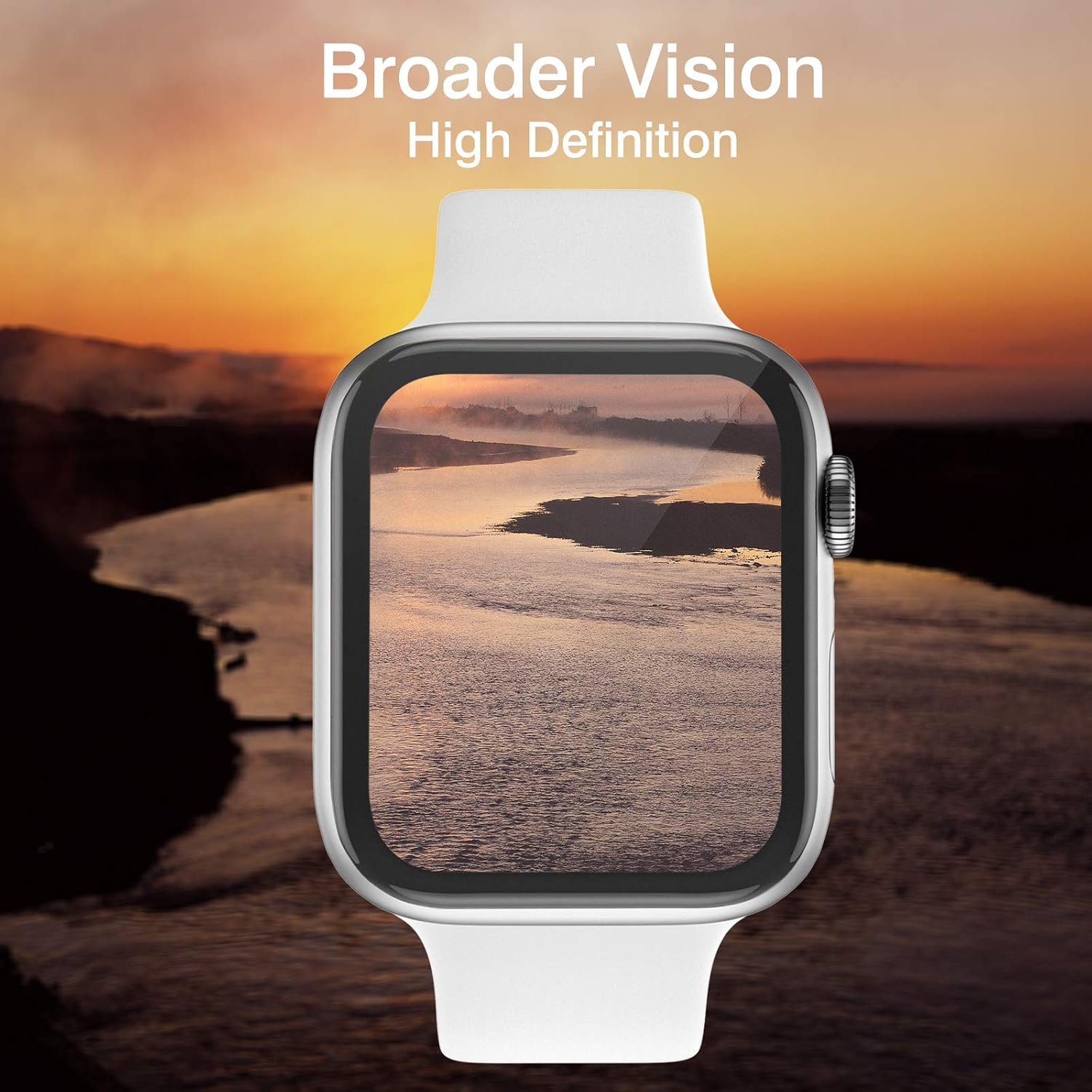 Henva Matte Screen Protector for Apple Watch Series 5/4 Anti-Glare & Anti-Fingerprint, Case Friendly 3D Touch Easy Install Bubble Free for iWatch 44mm, 3 Pack