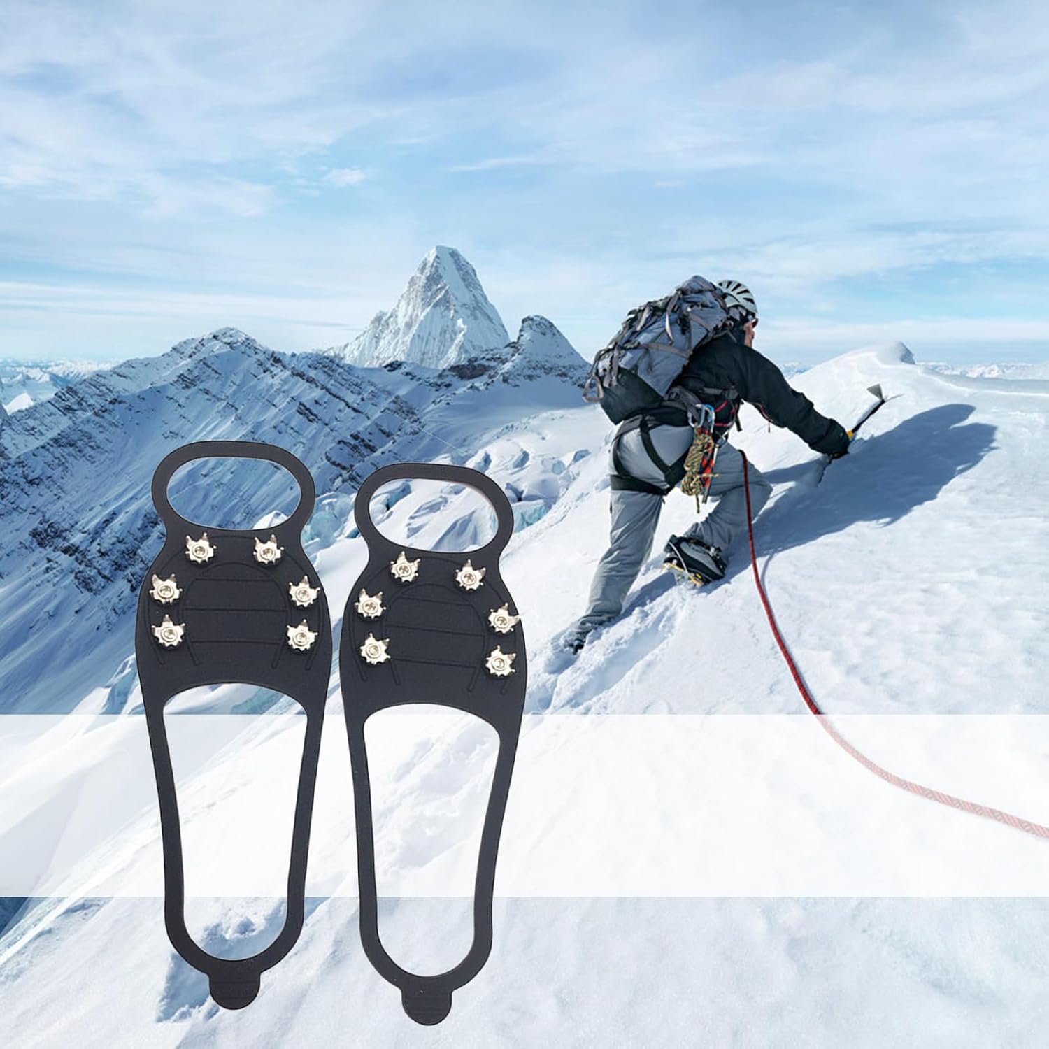 Ice Snow Grips 6 Spikes Anti Slip Wear Resistant Grippers