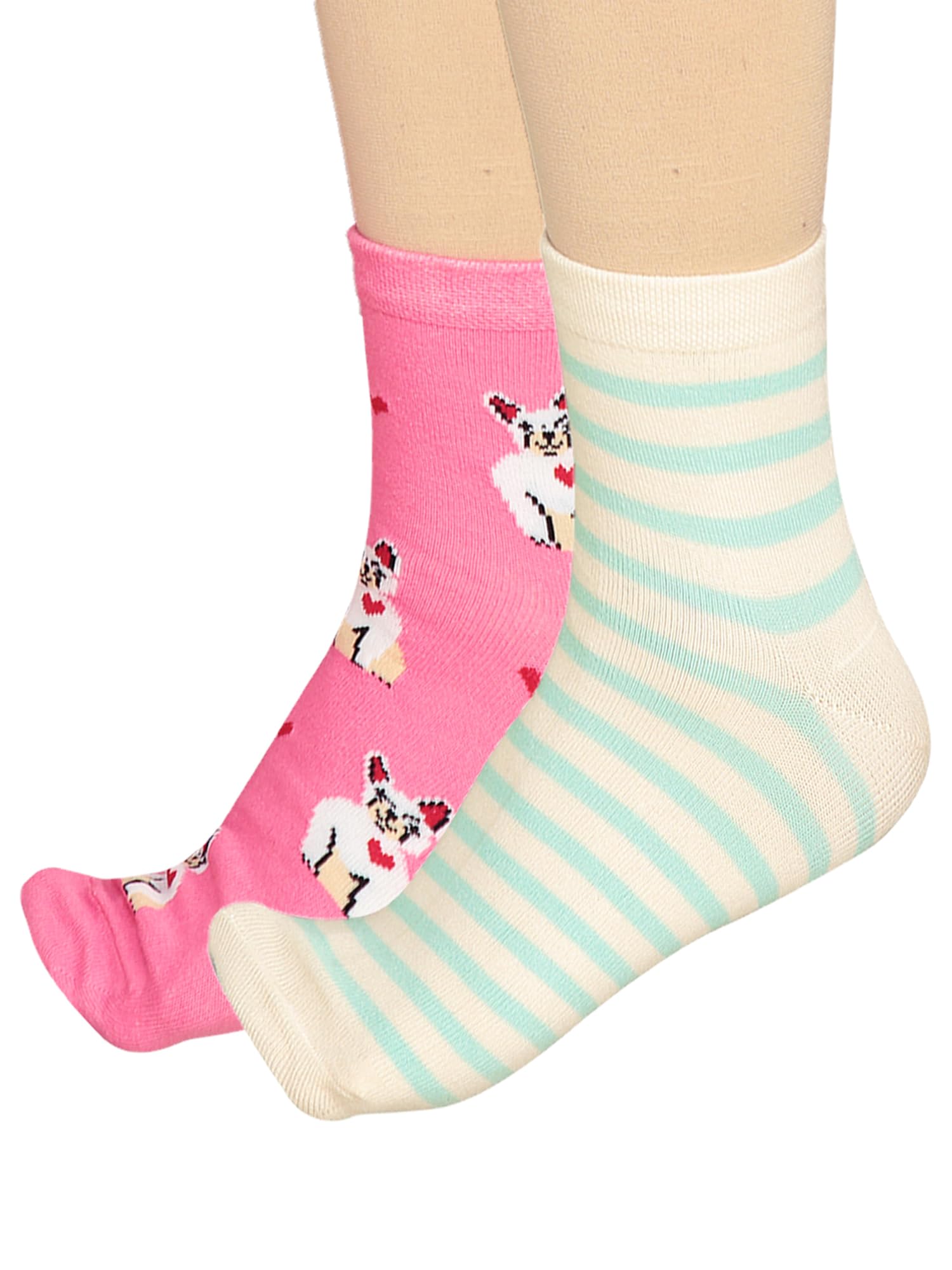 bodycare Lycra Plain Women's Assorted Ankle Length Socks Pack Of 2-picture-10