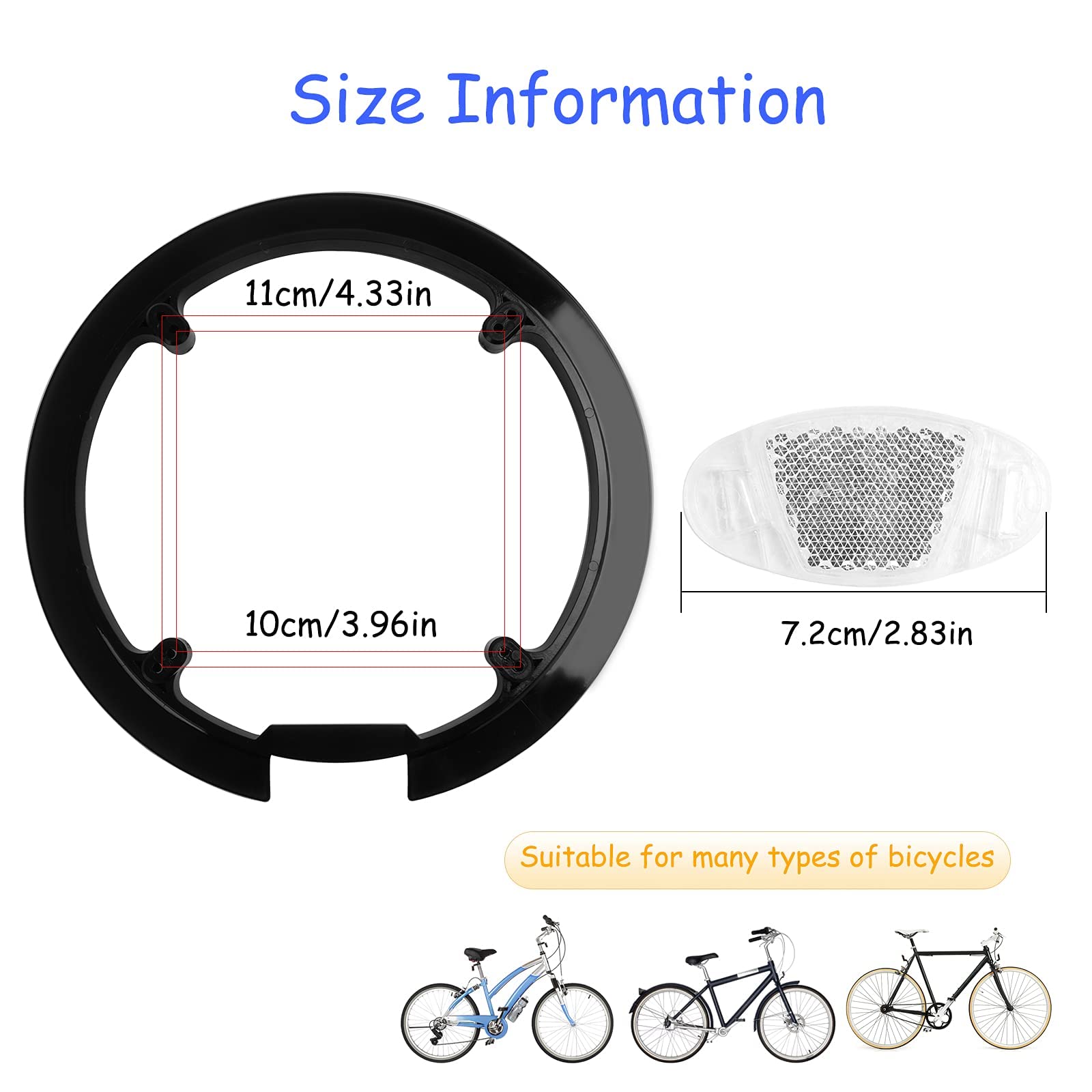 Fahrrad Kettenabdeckung - Schutz Für 40-42 Zähne Ritzel PP Material Schwarz