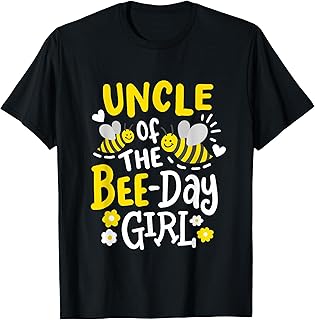 Uncle of the Bee-Day Girl Bee Birthday Party Matching Family T-Shirt