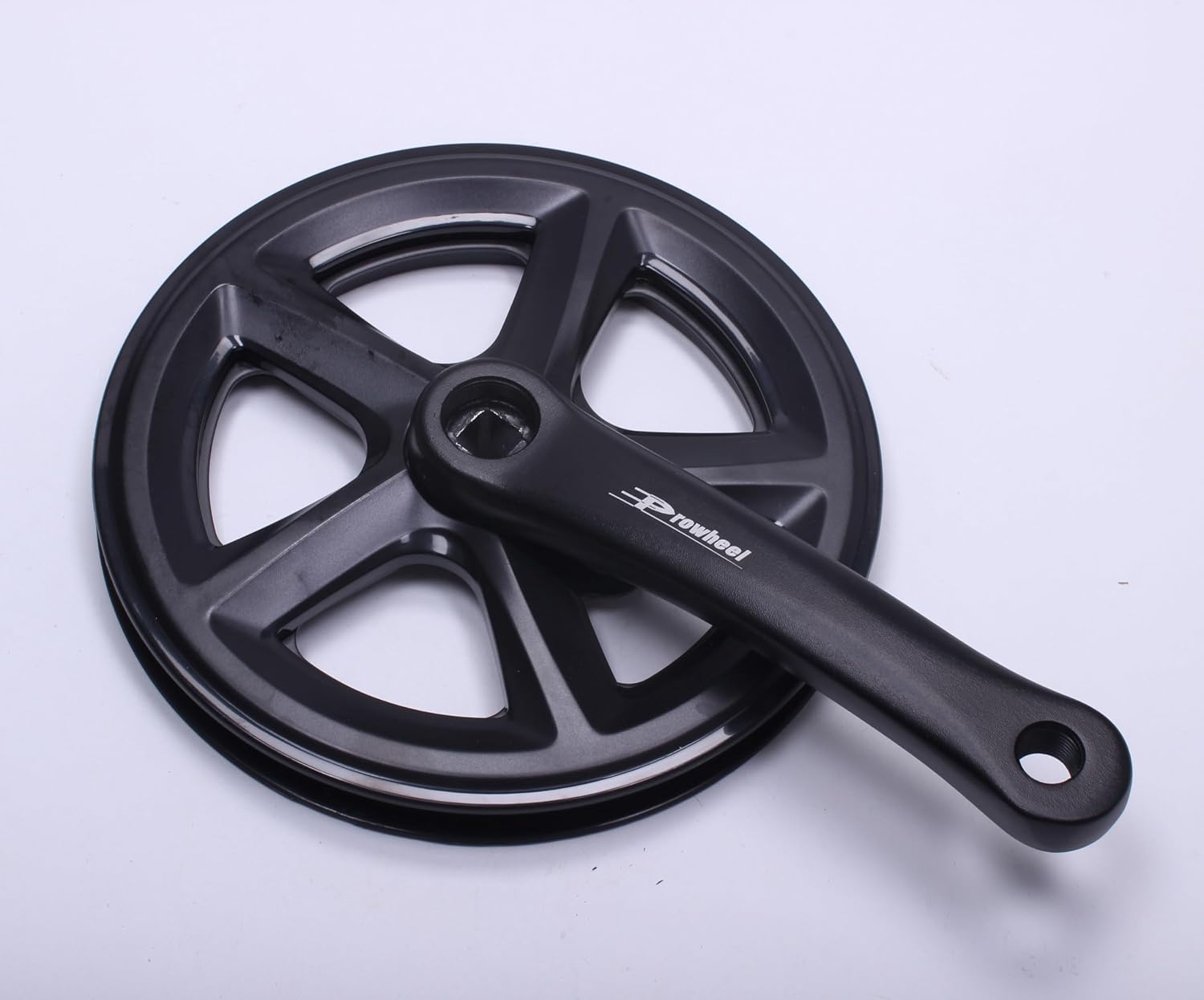 PROWHEEL Bike Crankset,38T 152MM/160MM/165MM/170MM175MM Bike Crank Arm Set,Double ChainWheel and Replacement Chain Guard,Compatible with City Bike,MTB,Electric Bicycle,Cargo,Folding Bike