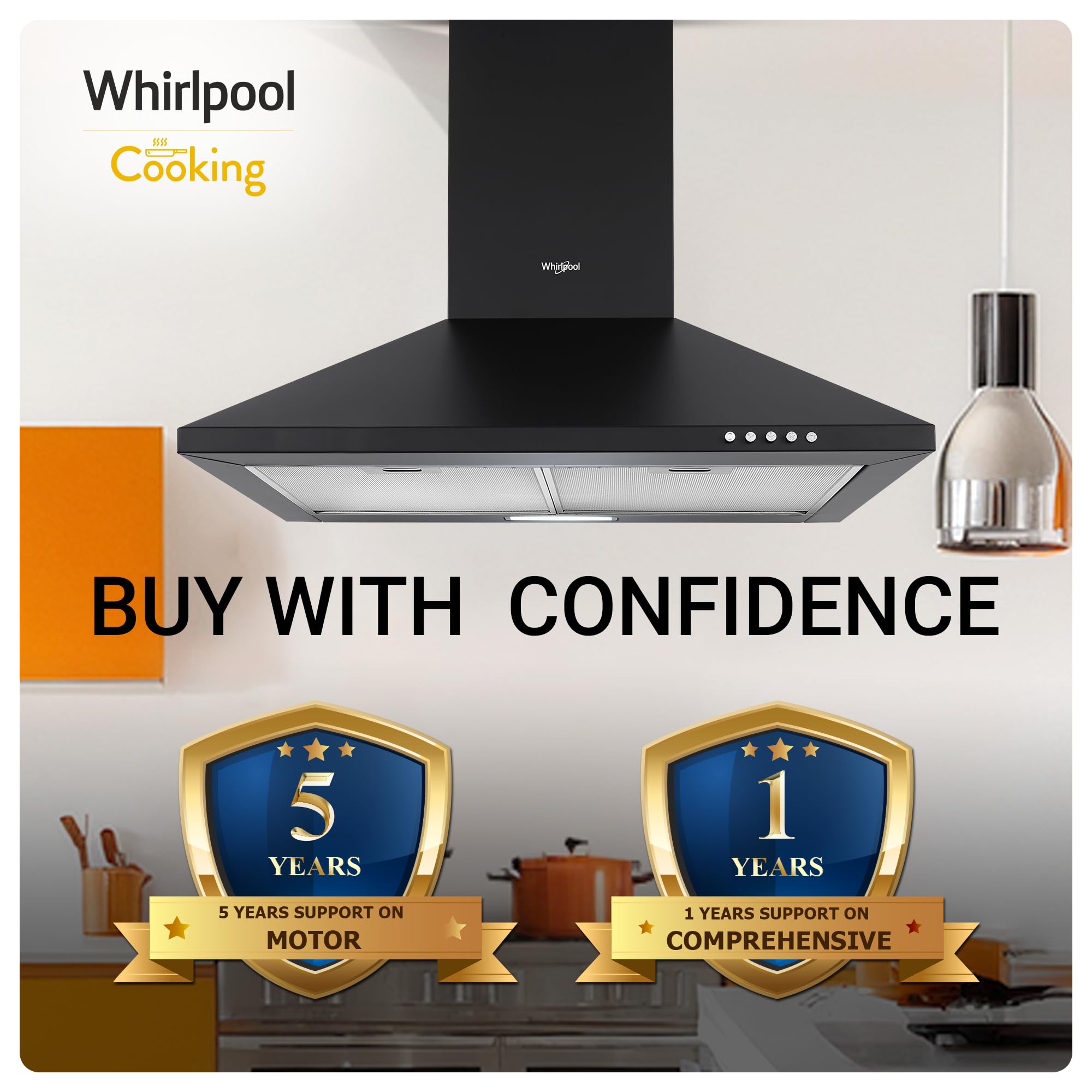 Whirlpool Classic Plus Chimney - Powerful Ventilation -5