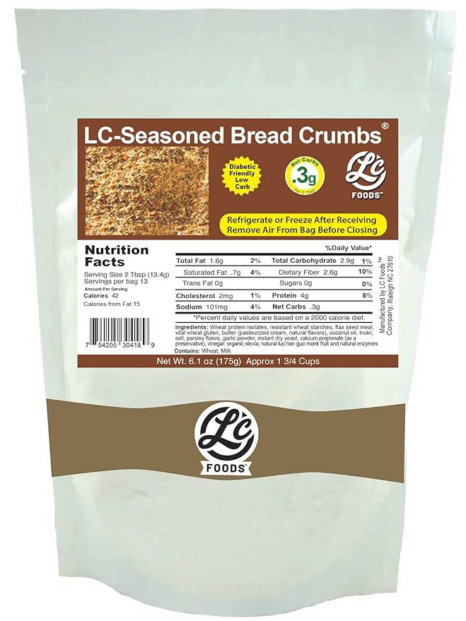 Low Carb Foods Seasoned Bread Crumbs 100 All Natural
