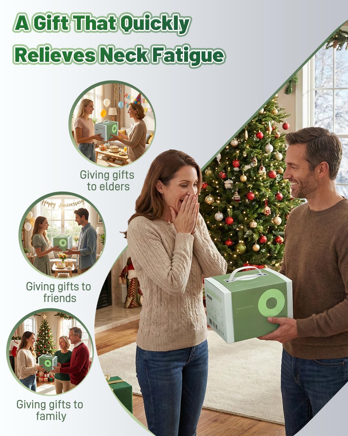 Siaasoo - Massaggiatore per collo, massaggiatore riscaldato bionico e tecnologia core per palmi Siaasoo, massaggio portatile per il collo, serie Master Hand N7 per alleviare il dolore ai tessuti