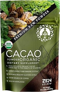 Cacao Powder Organic - 1 Pound - Unsweetened Premium Grade Superfood (Ra...
