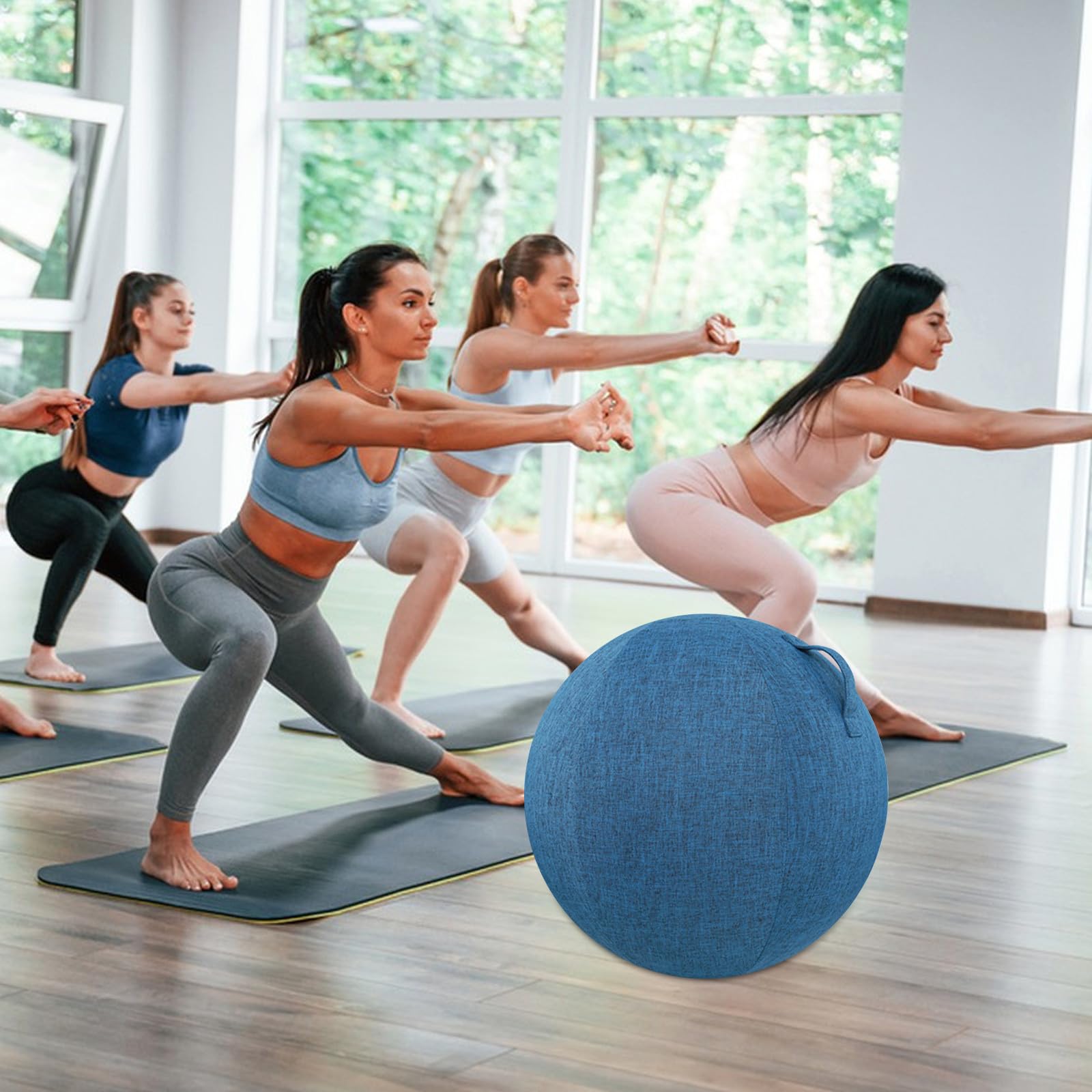 Baumwollhülle für Yogaball mit Rutschfester und Wiederverwendbarer Schutzhülle Atmungsaktives Yoga Zubehör für Komfortable Yoga Praxis zu Hause