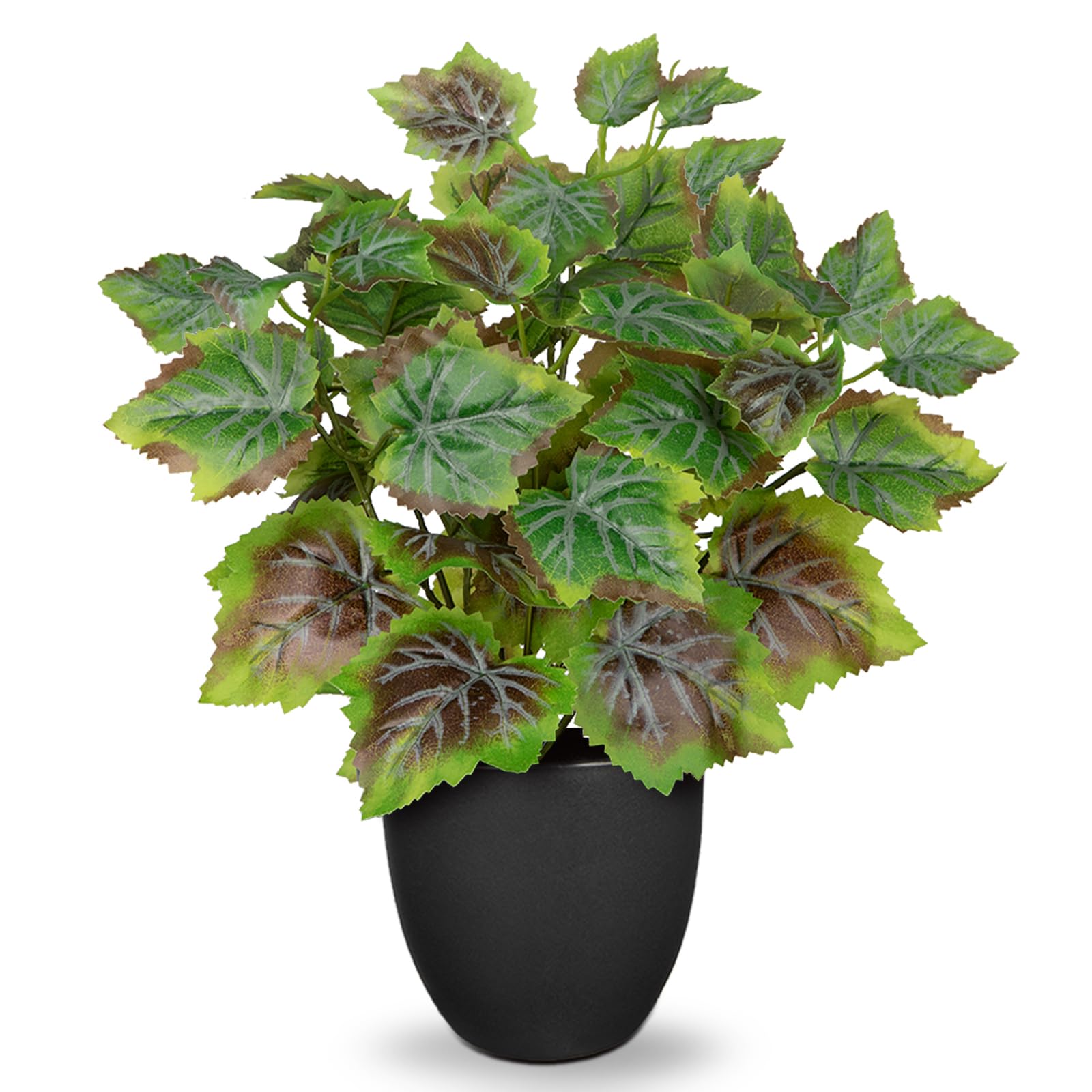 14.5" Artificial Plants Indoor Home Decor, Fake Potted Silk Plants for Shelves Living Room Decorative, Small Artificial Office Desk Plants in Pots,