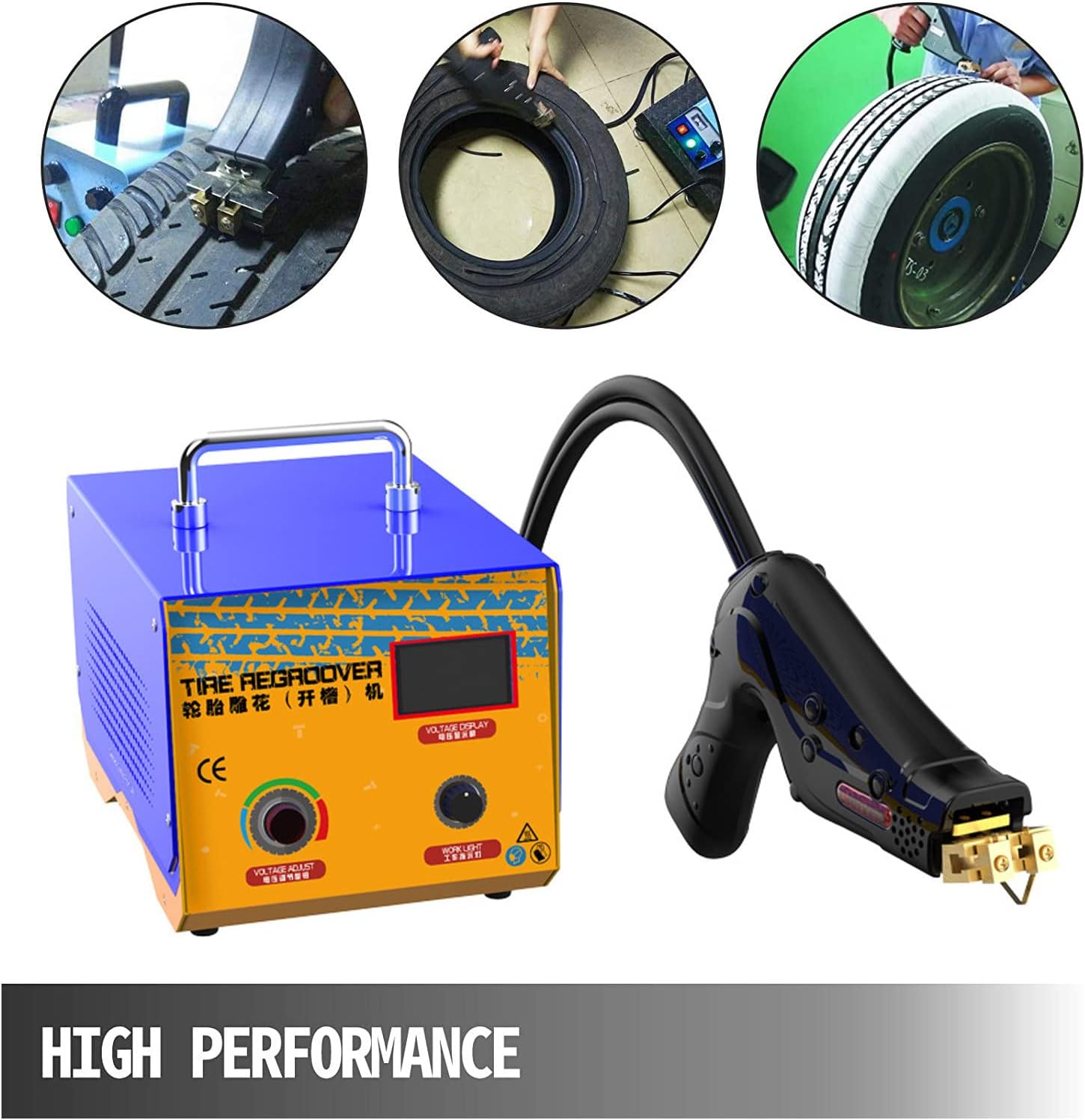 Tyre Regroover Tire Grooving Machine Solid Tire Grooving Tool Kit Ideal for Car, Motorcycle, Karting, ATV, Industrial Tires