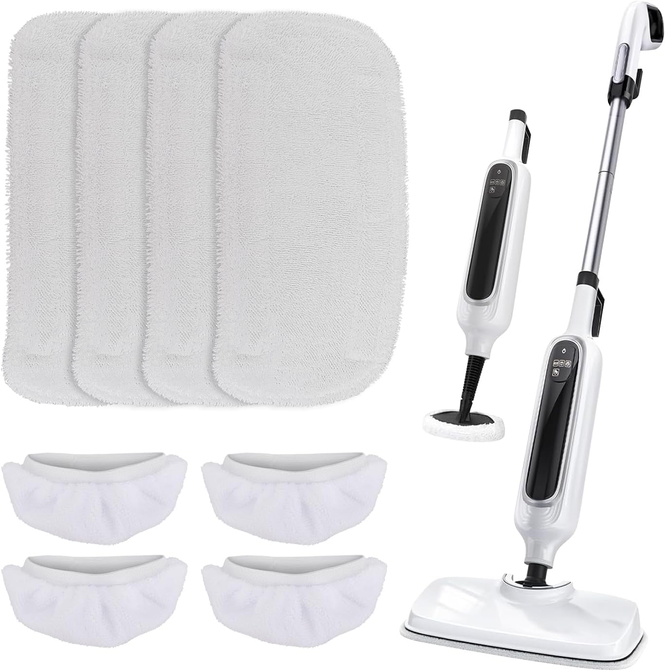 Microfiber Steam Mop Pads Compatible with Rvwsx & KGHKGH & Sprobil Steam Mop, Washable & Reusable Microfiber Steam Mop Cloth for All Types of Surfaces
