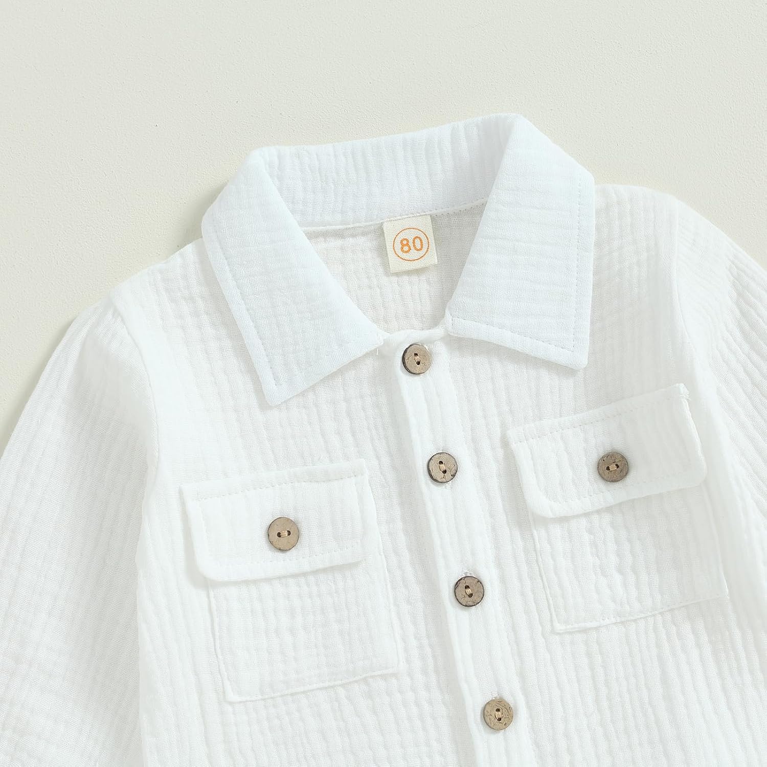 VISGOGO Toddler Boy Linen Outfit Baby Boy Fall Winter Clothes Set Button-Down Shirt Tops Cotton Linen Pants 2PCS - Image 5