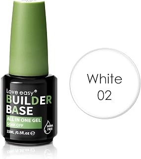 Salon-Grade Milky White Builder Gel - Hypoallergenic Strong Base Coat | Long-Lasting Adhesion (30+ Days) for Professional Nails Gift for Women