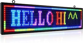 LED-Laufschrift-Display, 67 x 19 cm, RGB-Vollfarben, Programmierbares Werbeschild, IP64 Wasserdicht