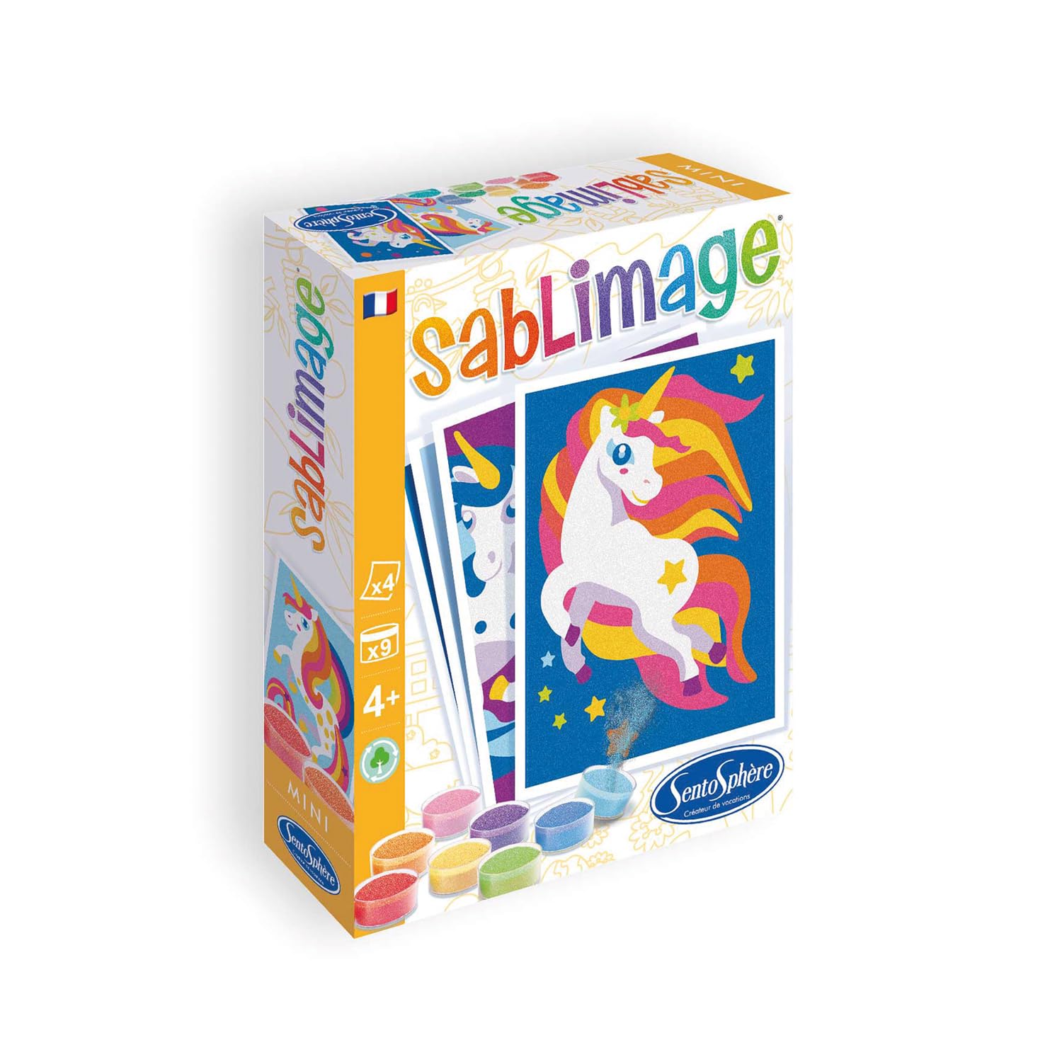 Sentosphre MINI SABLIMAGE - UNICORNS, Orange, Green, Red, Blue, White, Black, White, Purple, Pink