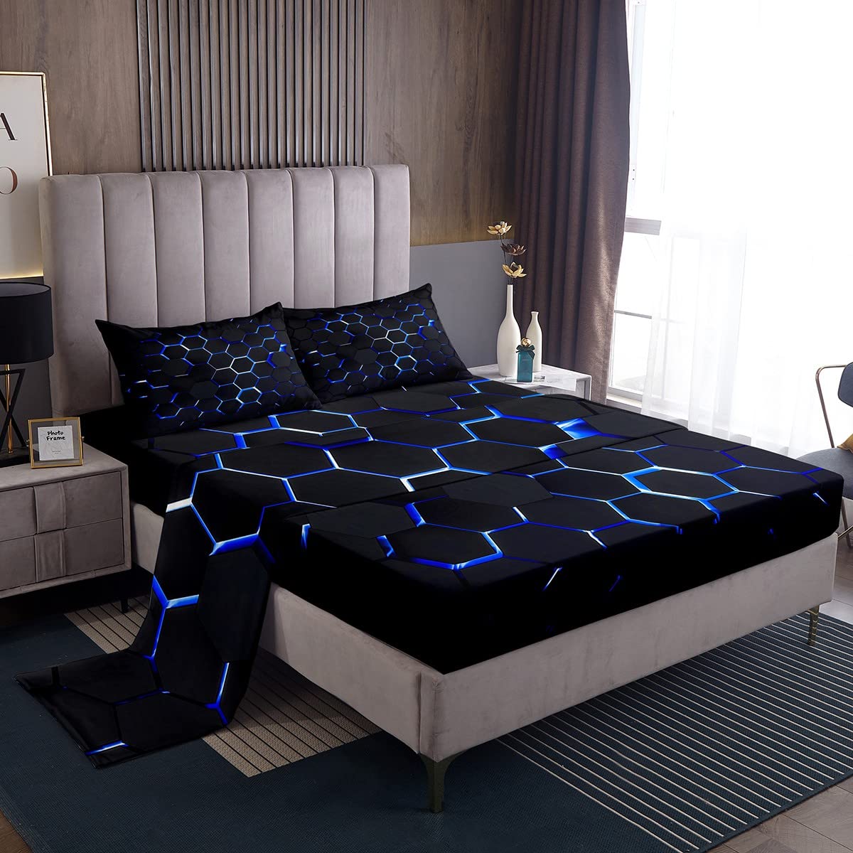 Tribeca Living Set di biancheria da letto matrimoniale in velluto, due
