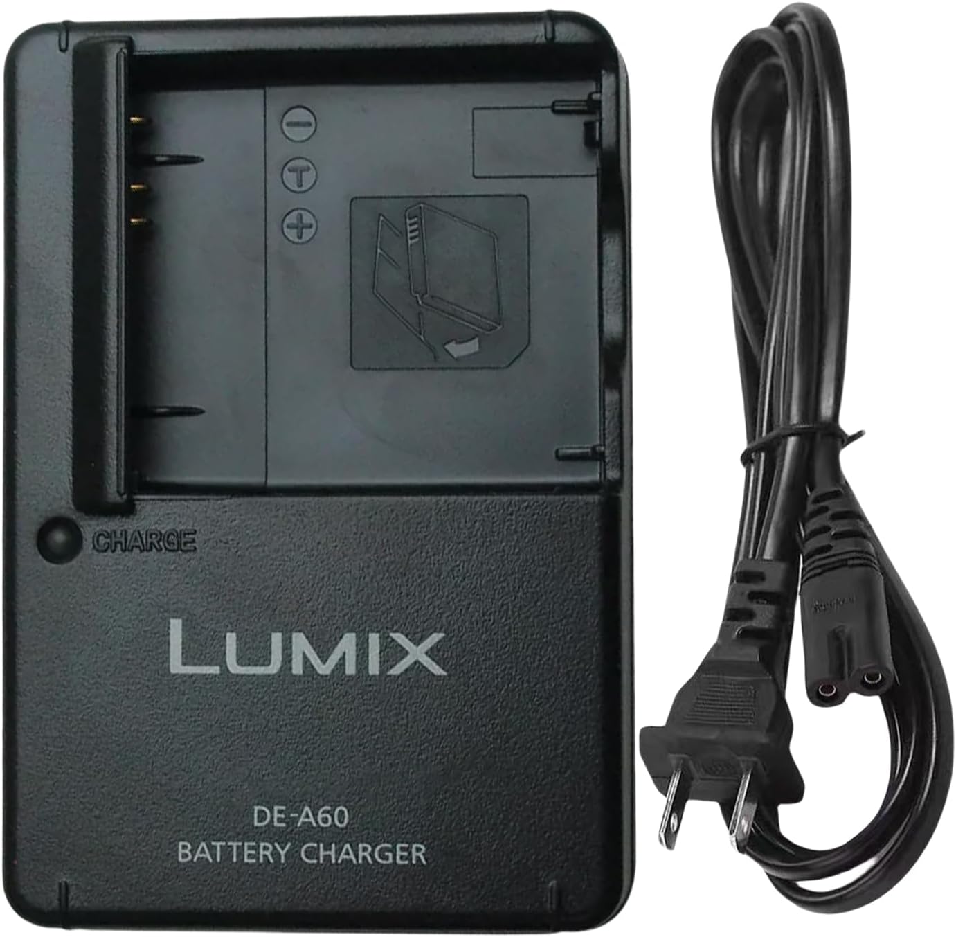 DE-A60 DMW-BCF10 DMW-BCF10E DMW-BCF10PP Battery Charger Compatible with Panasonic Lumix DMC-TS1 DMC-TS2 DMC-TS3 DMC-TS4 DMC-FH20 DMC-FH22 MC-F2 DMC-F3 DMC-FH1 DMC-FH3 DMC-FP8 & 120cm AC Power Cord
