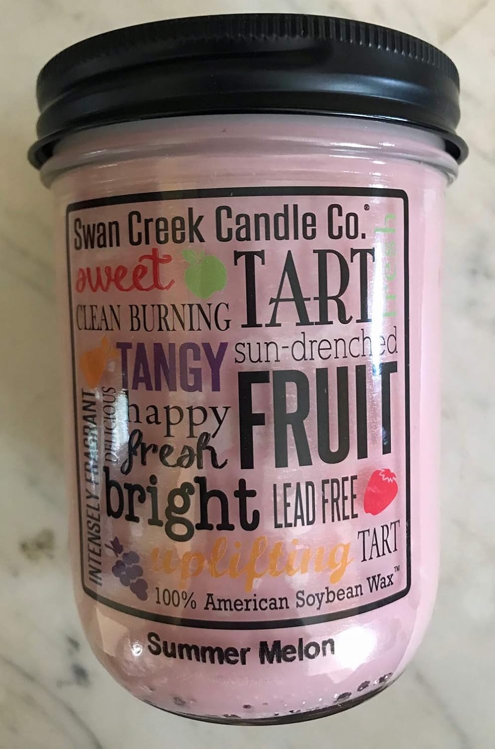 Swan Creek Candle 12 Ounce Pantry Jar Summer Melon Home